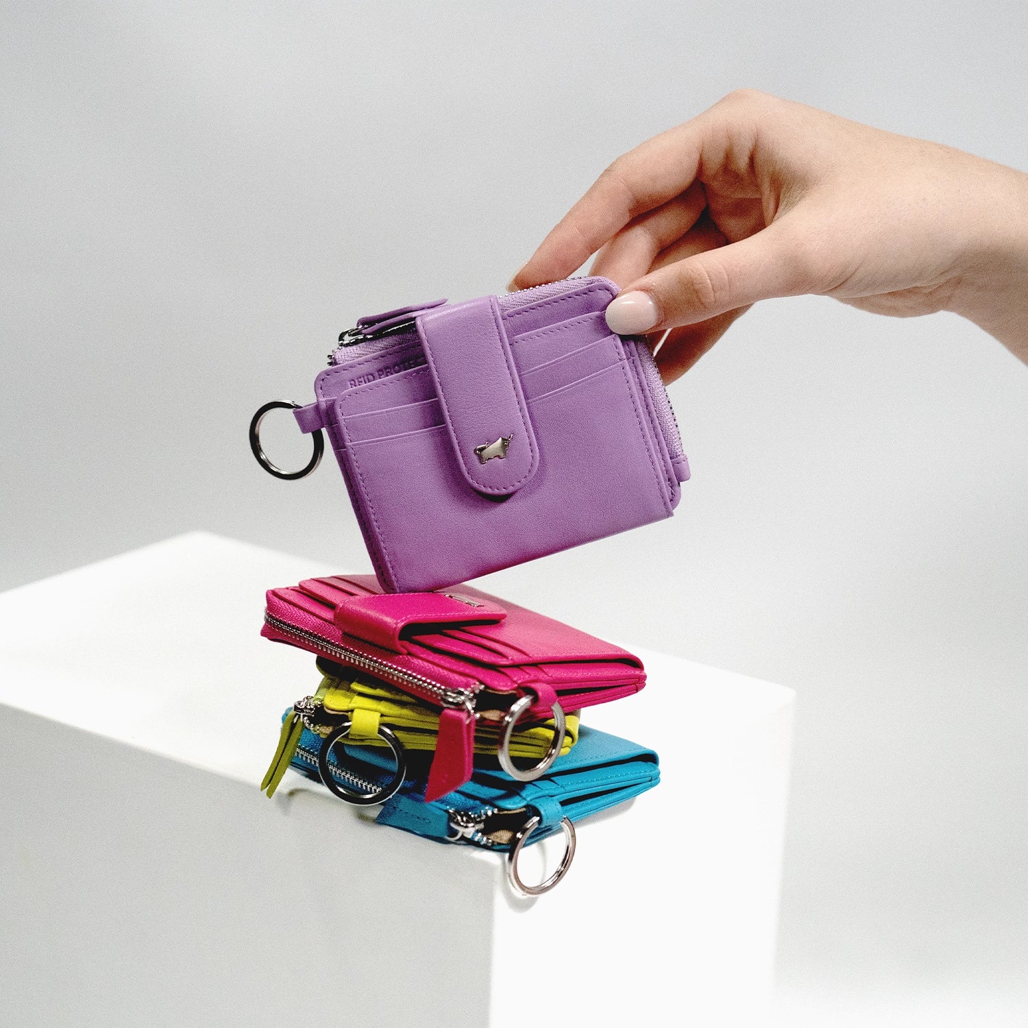 Keyfeature-1 JOY RFID Kartenbörse mit Schlüsselring 12CS amethyst
