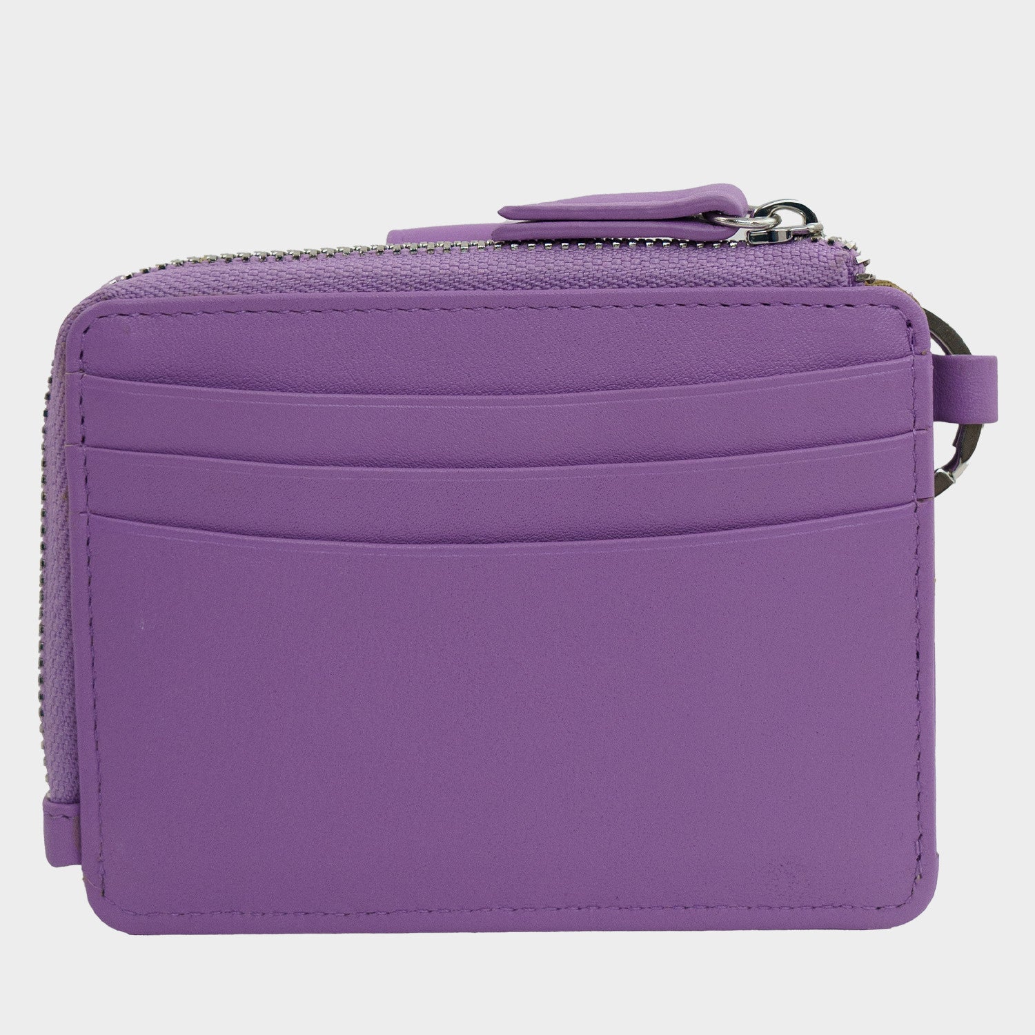 Rückansicht JOY RFID Kartenbörse mit Schlüsselring 12CS amethyst