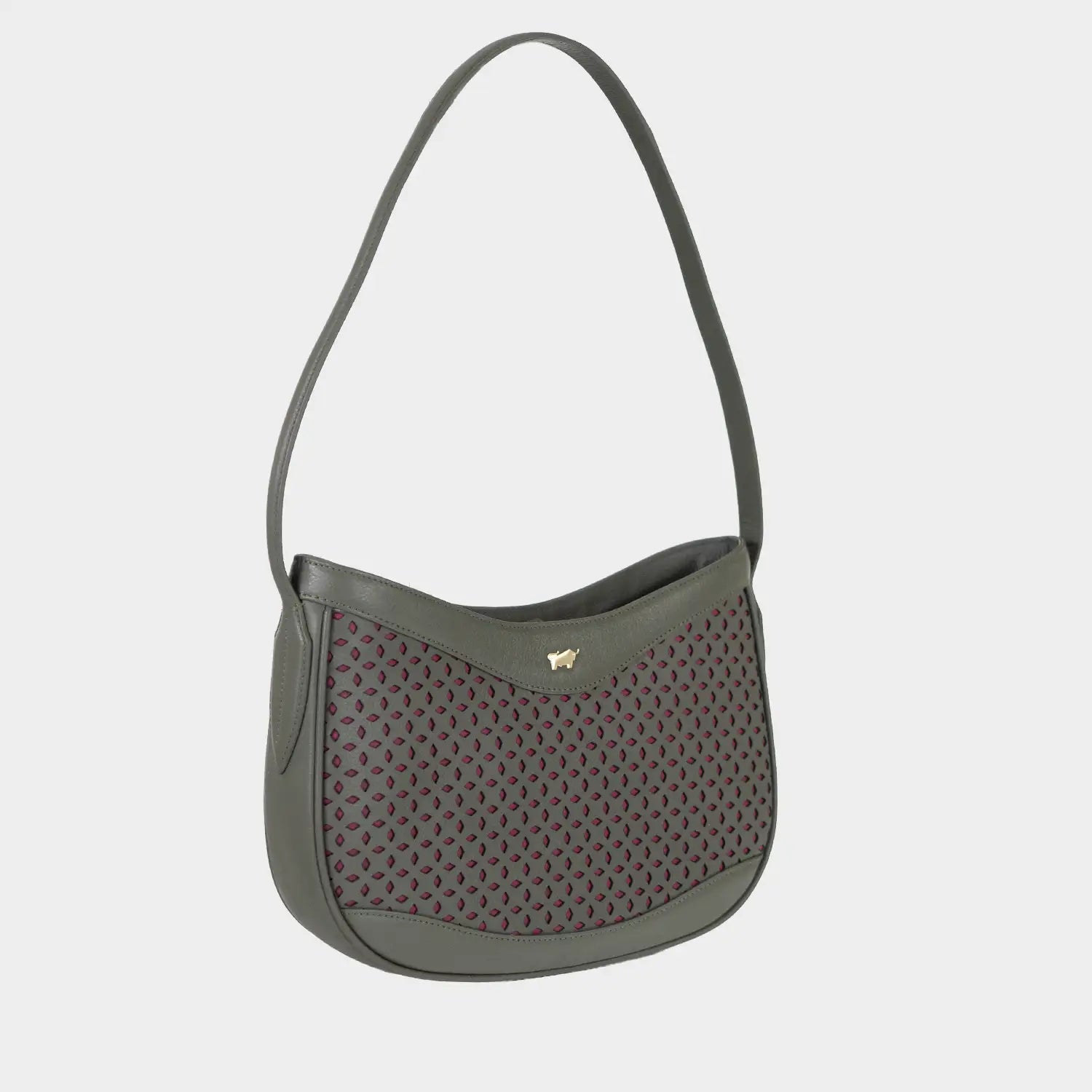 STELLA Hobo Bag olive/ pink