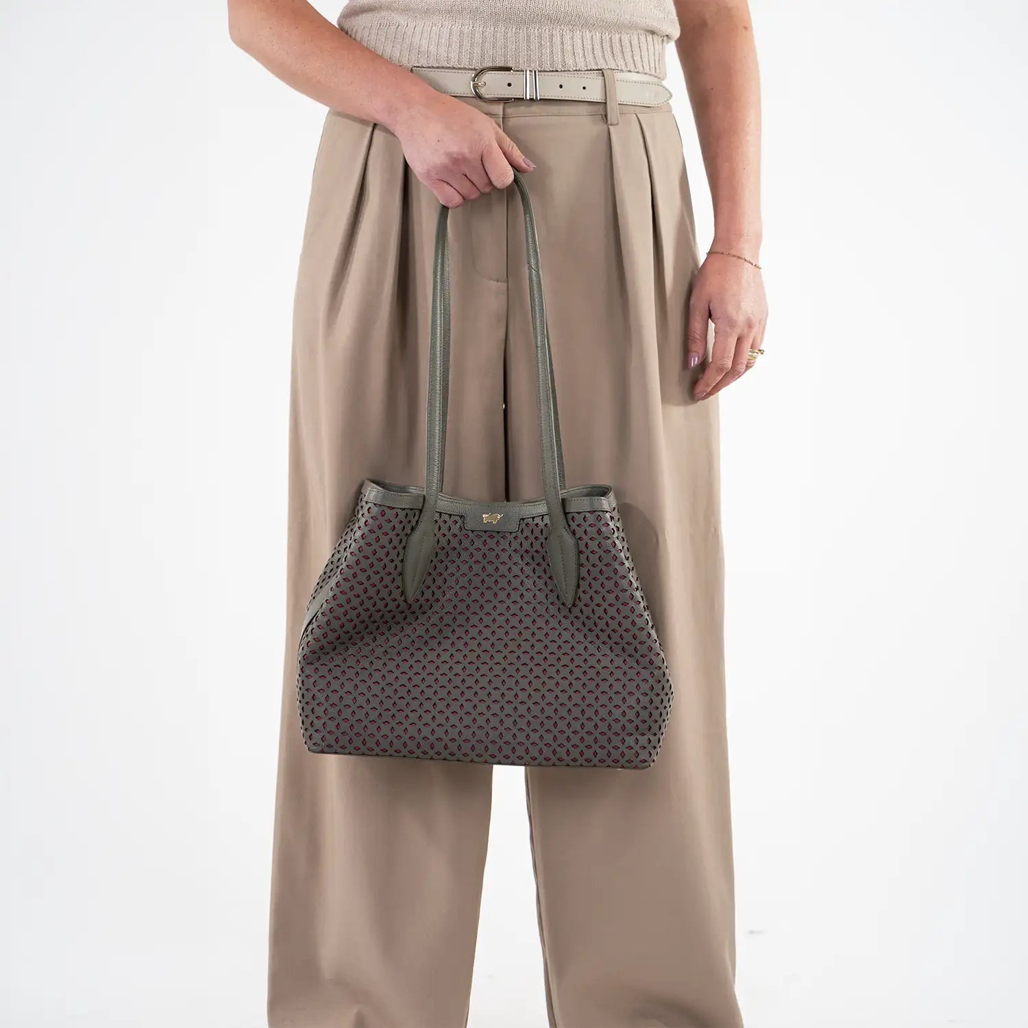 STELLA Shopper M olive/ pink