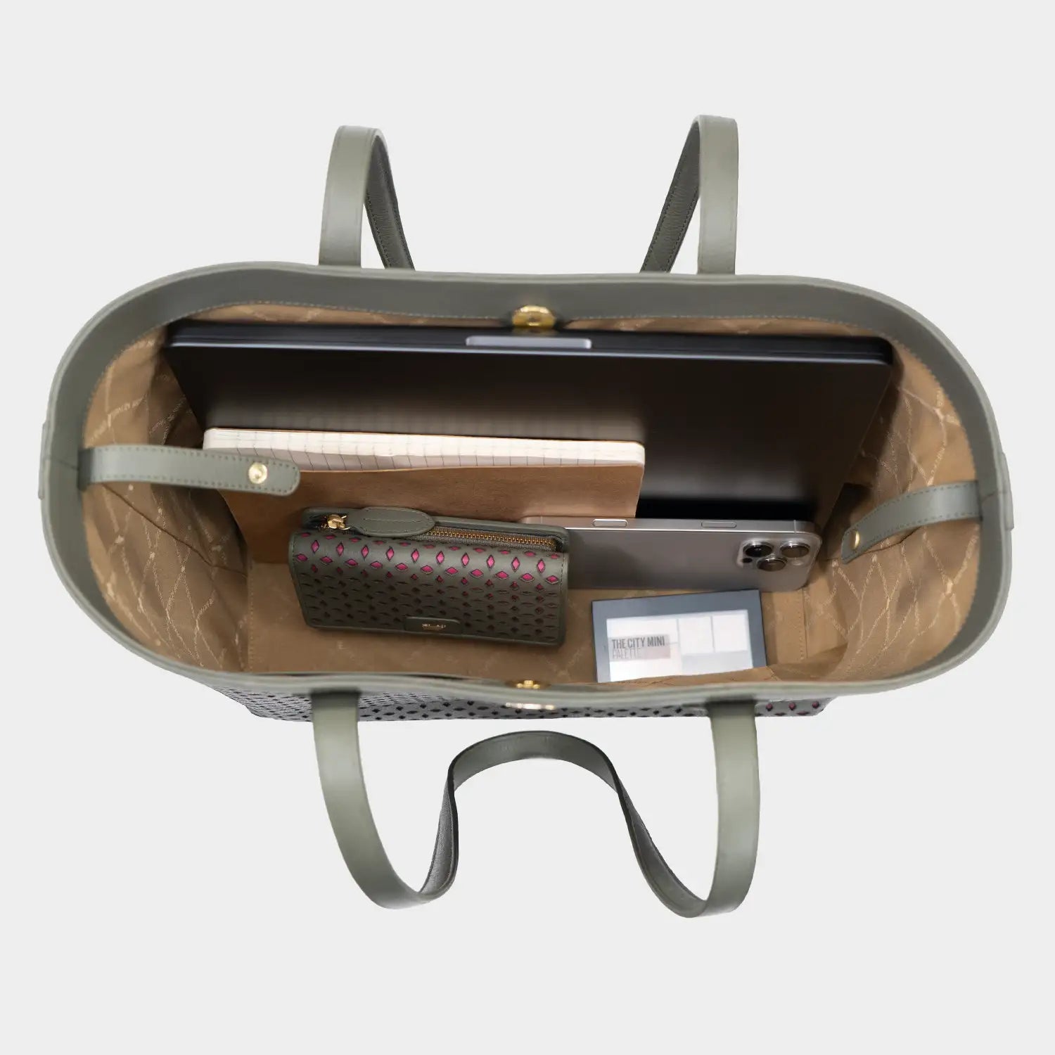 STELLA Shopper M olive/ pink