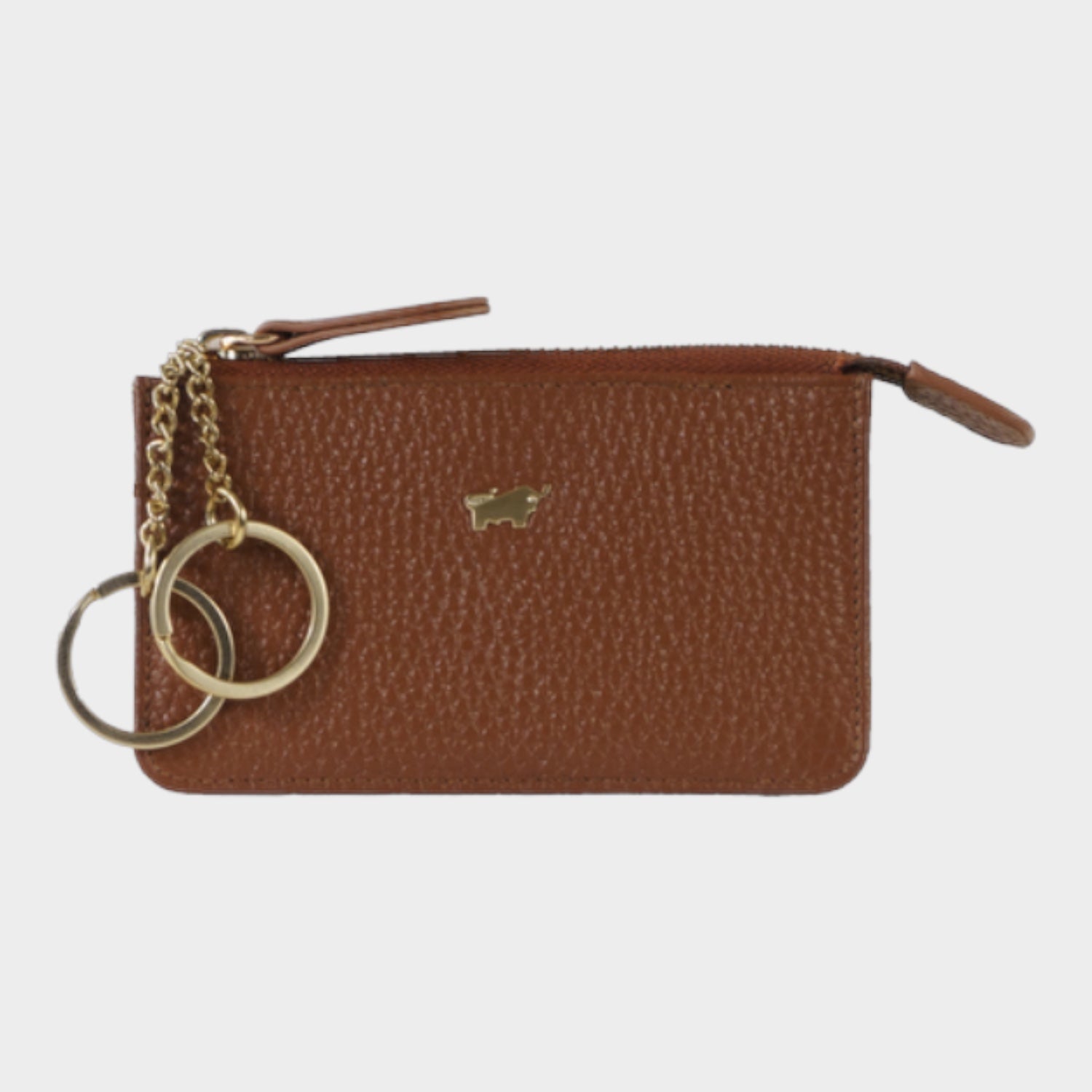 Frontansicht ASTI Schlüsseletui saddle brown