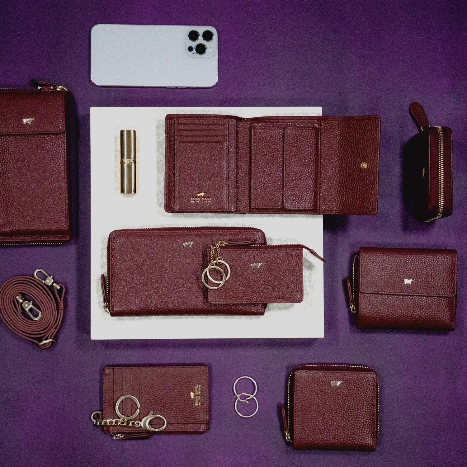 Gruppenbild ASTI Geldbörse XS 4CS port wine