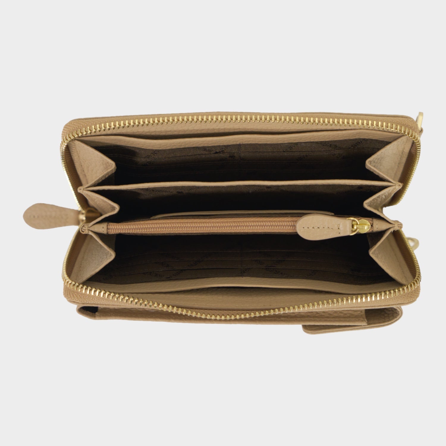 Innenansicht ASTI RV-Geldbörse mit Handyfach 18CS caramel