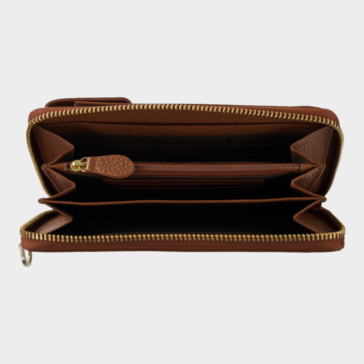 Innenansicht ASTI RV-Geldbörse mit Handyfach saddle brown