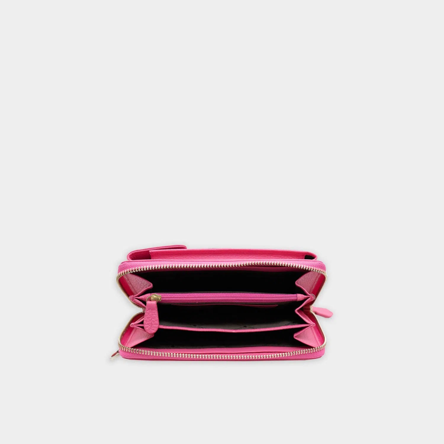 Innenansicht ASTI RV-Geldbörse mit Handyfach meta pink