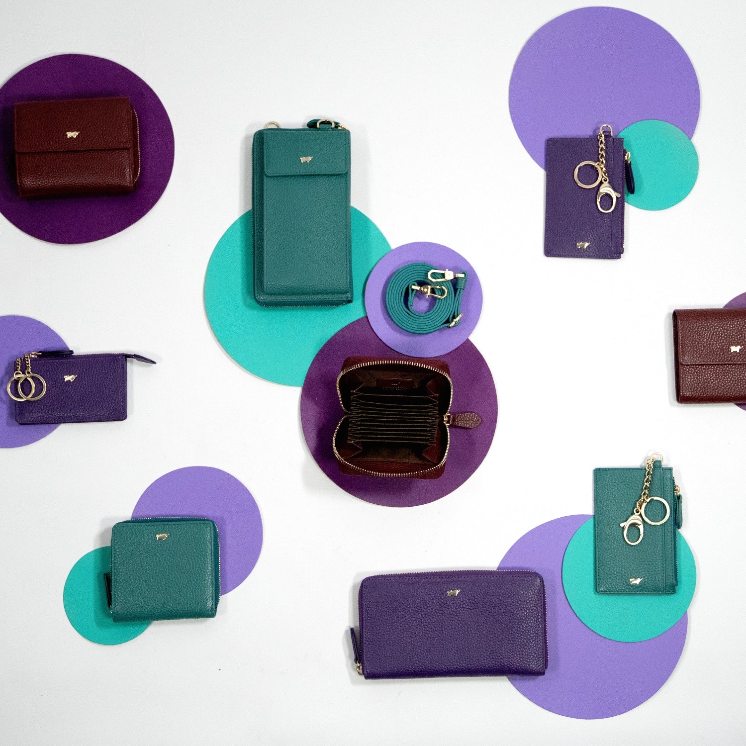 Keyfeature-3 ASTI RV-Geldbörse mit Handyfach dark violet
