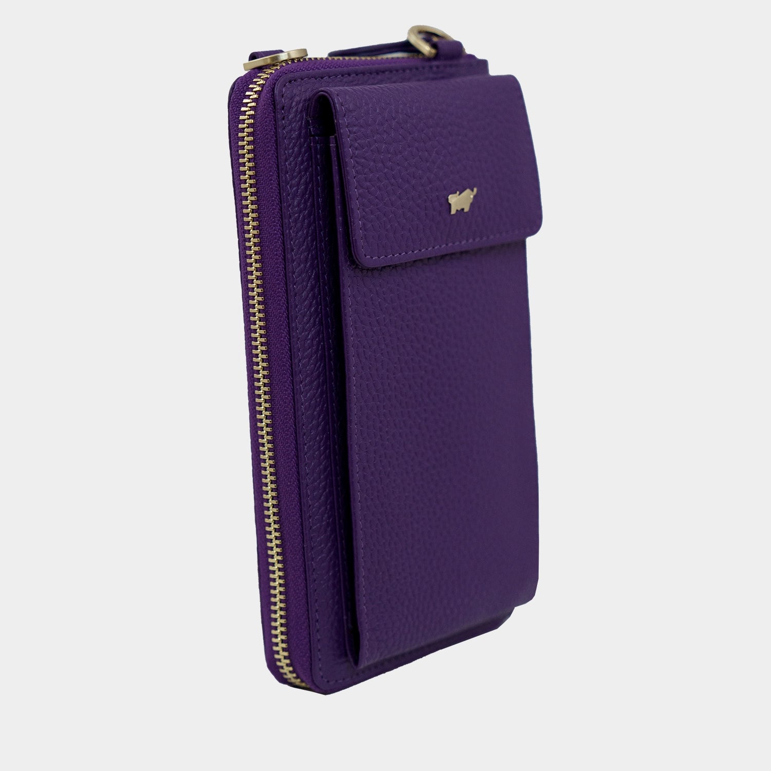 Schrägansicht ASTI RV-Geldbörse mit Handyfach dark violet
