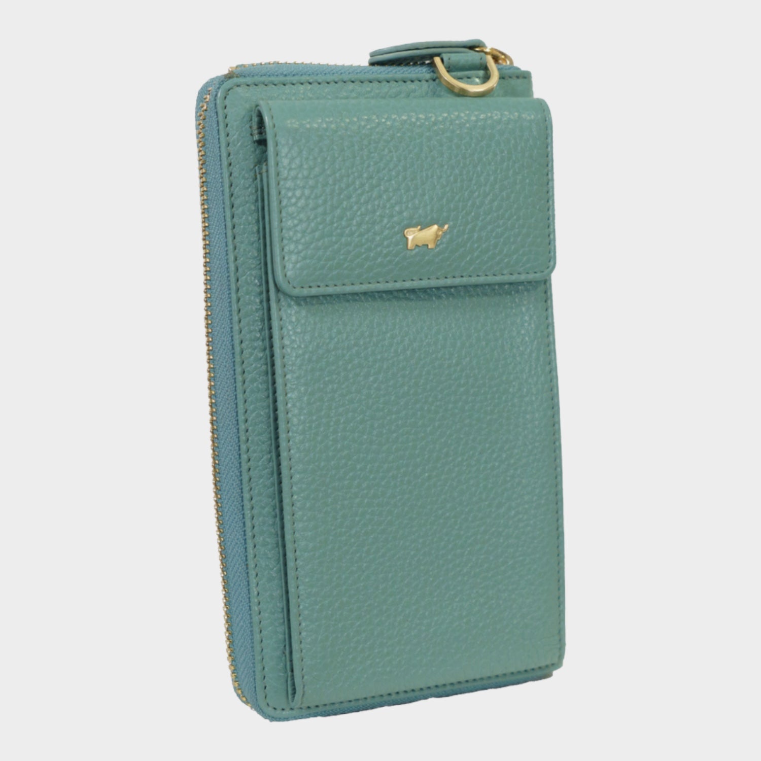 Schrägansicht ASTI RV-Geldbörse mit Handyfach 18CS green mistle