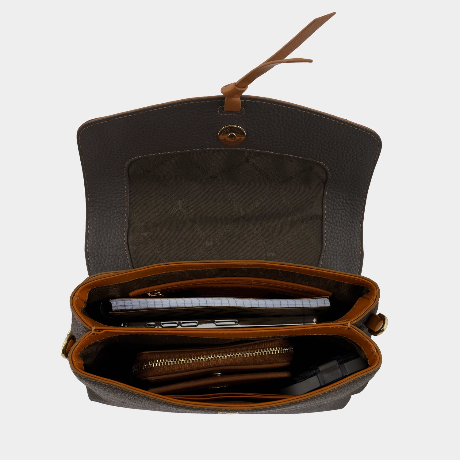 Innenansicht ELIN Umhängetasche S cedar brown