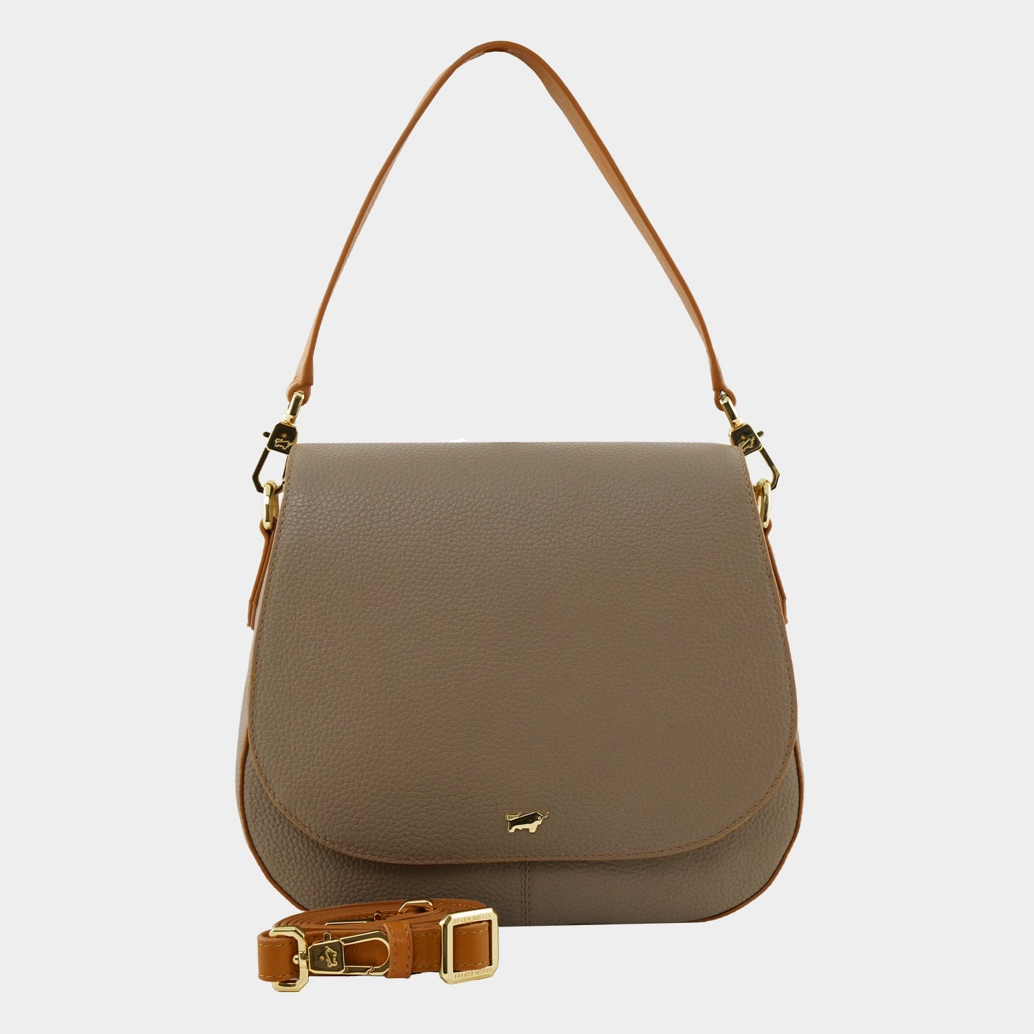 Frontansicht ELIN Umhängetasche L taupe