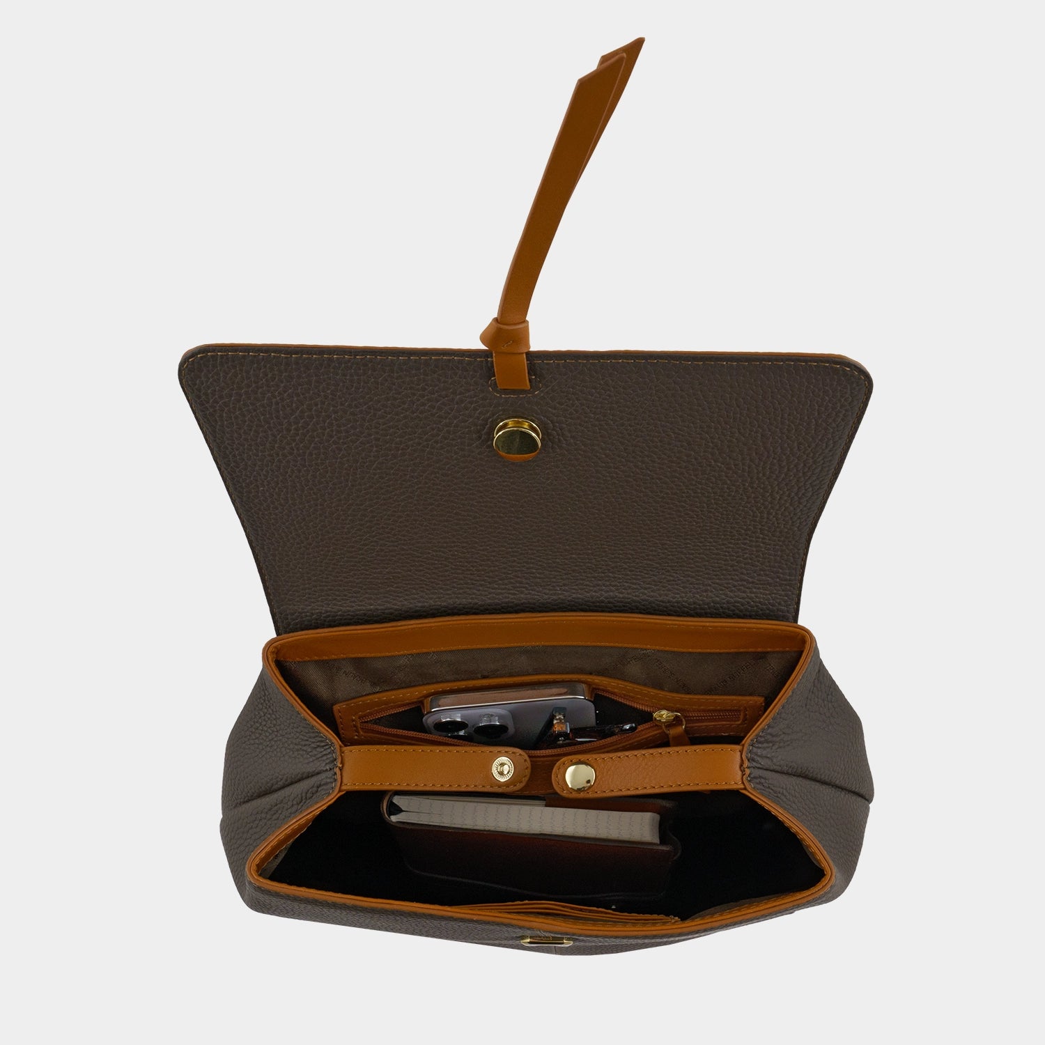 Innenansicht ELIN Rucksack cedar brown