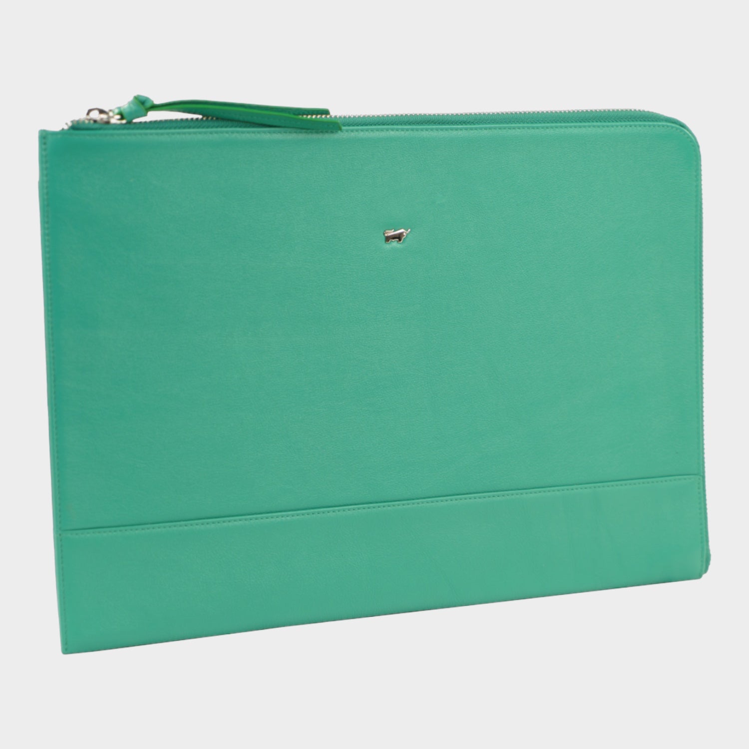 Schrägansicht Laptophülle emerald