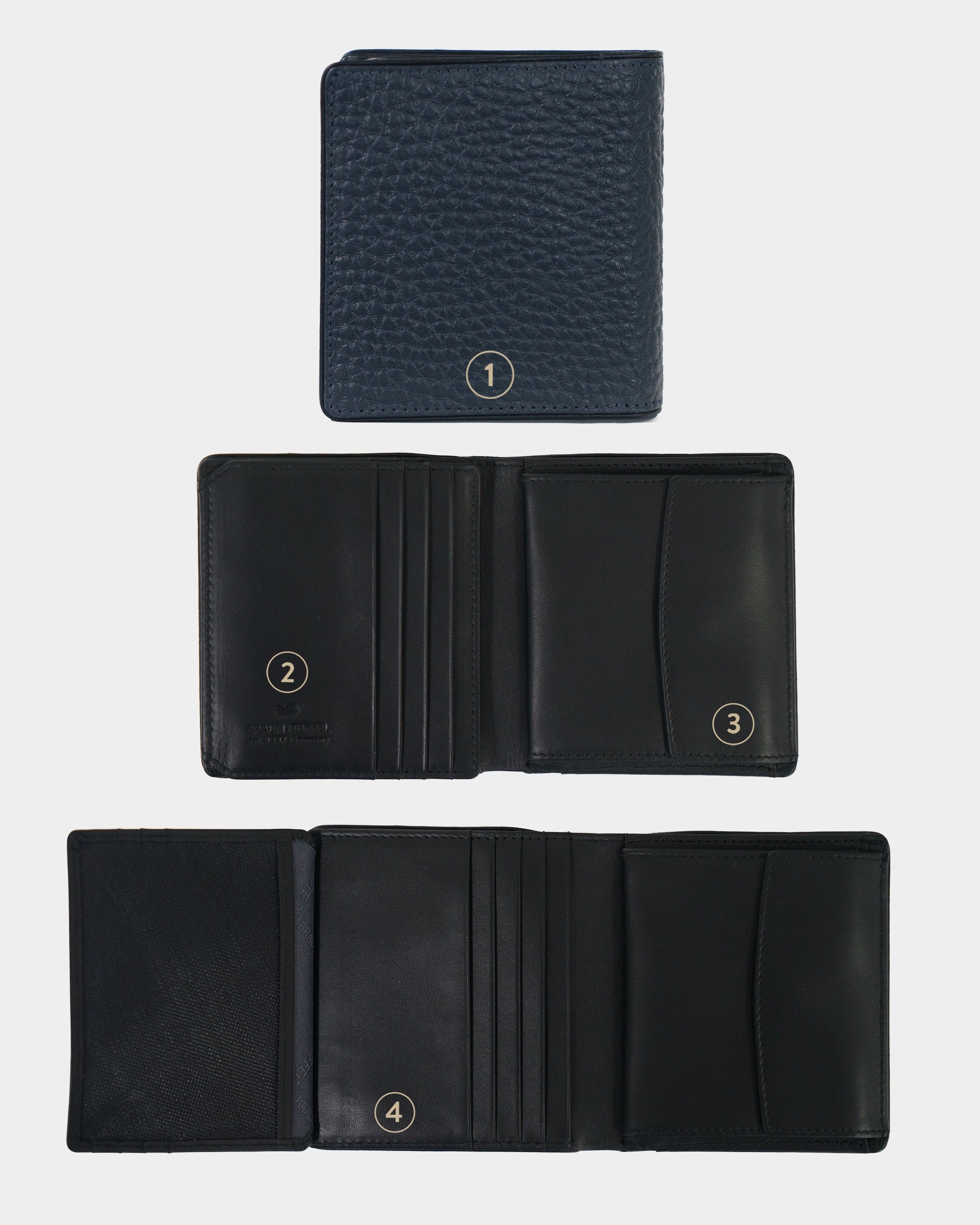 BEN Geldbörse Carré 8CS navy/black