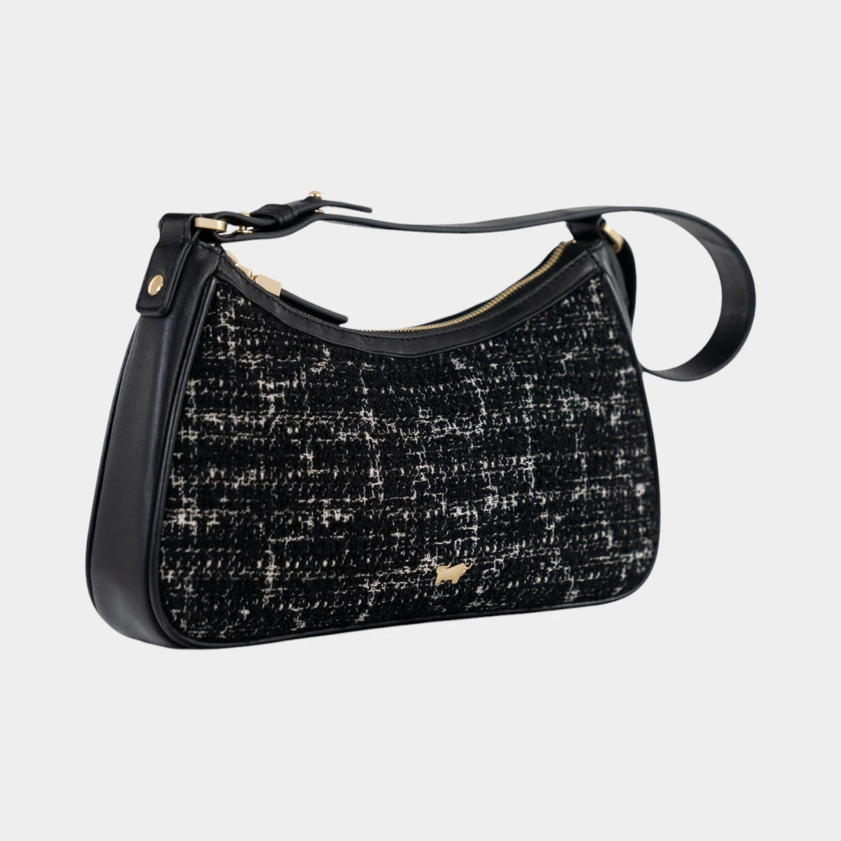 Schrägansicht PAULINE Mini Bag schwarz