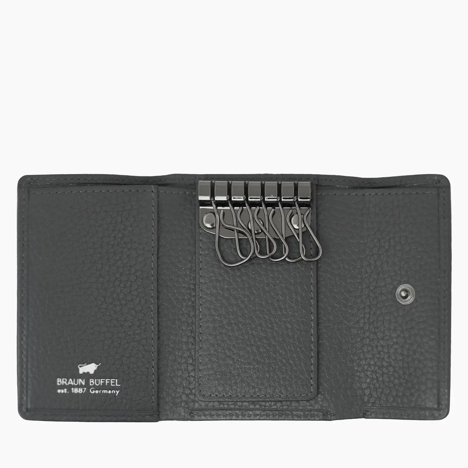 Innenansicht THEO Schlüsseletui Haken dark grey