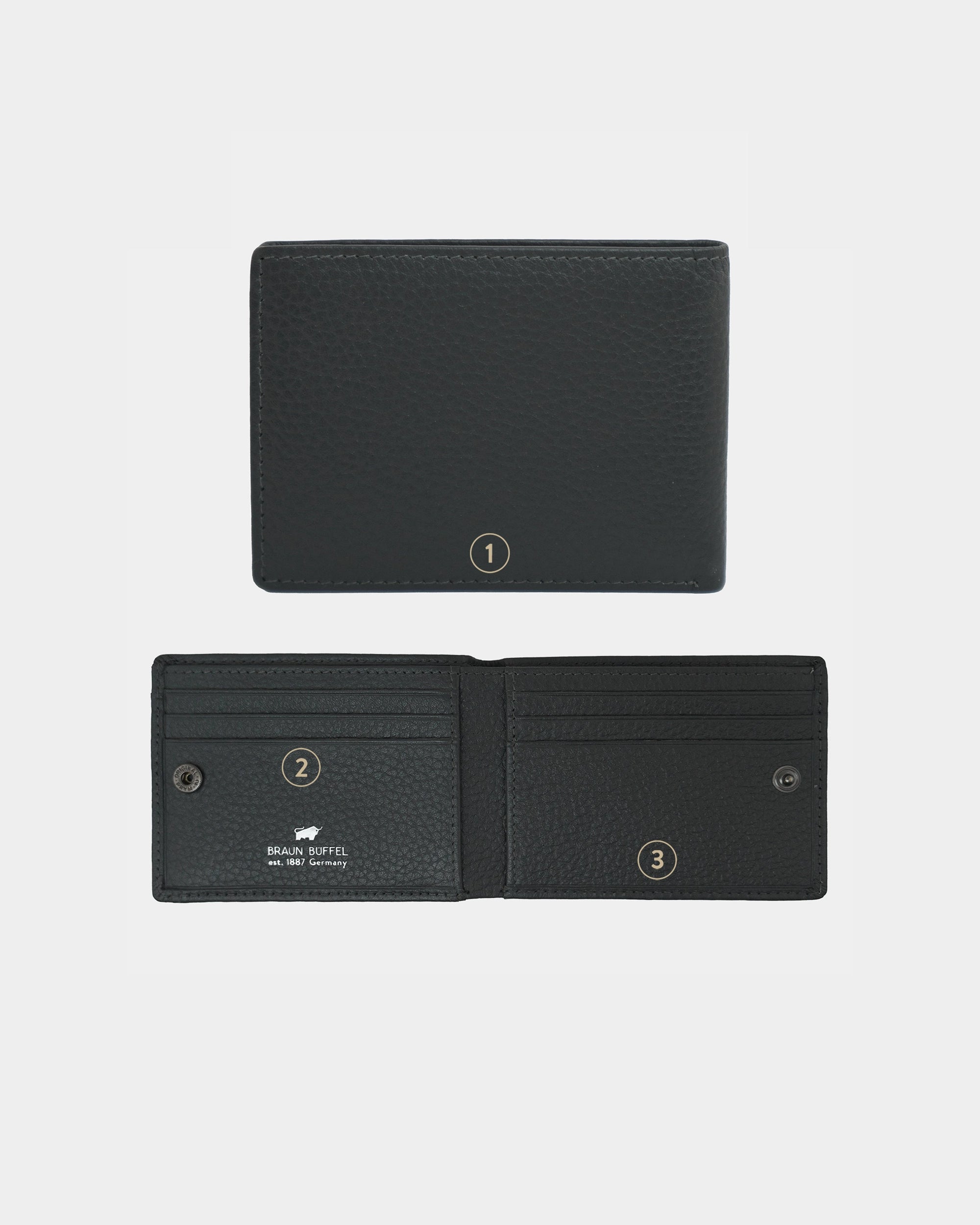Personalisierungsbild THEO RFID Geldbörse 6CS dark grey