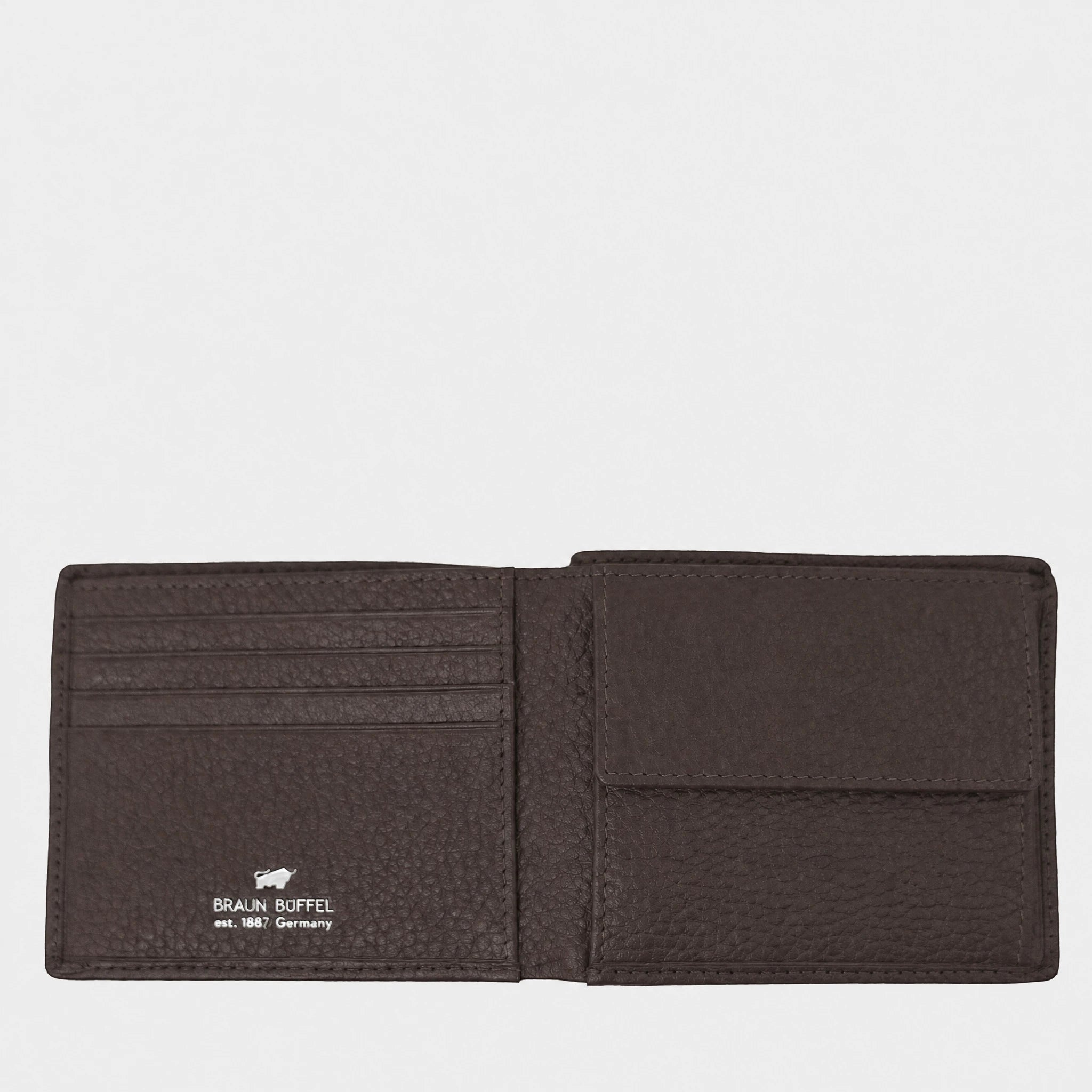 Innenansicht THEO RFID Geldbörse 4+4CS braun