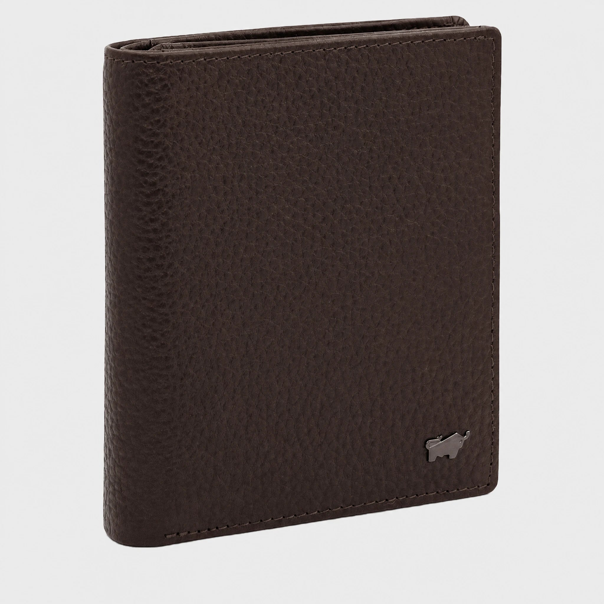 Schrägansicht THEO RFID Geldbörse H 16CS braun
