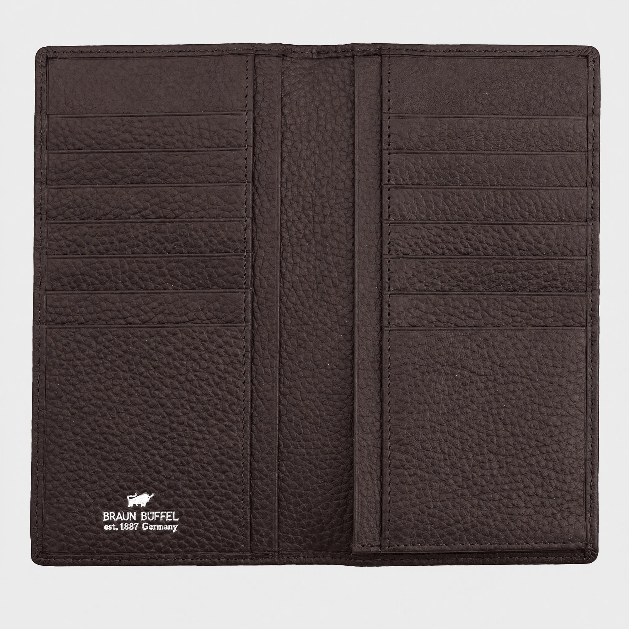 Innenansicht THEO RFID Brieftasche 14CS braun