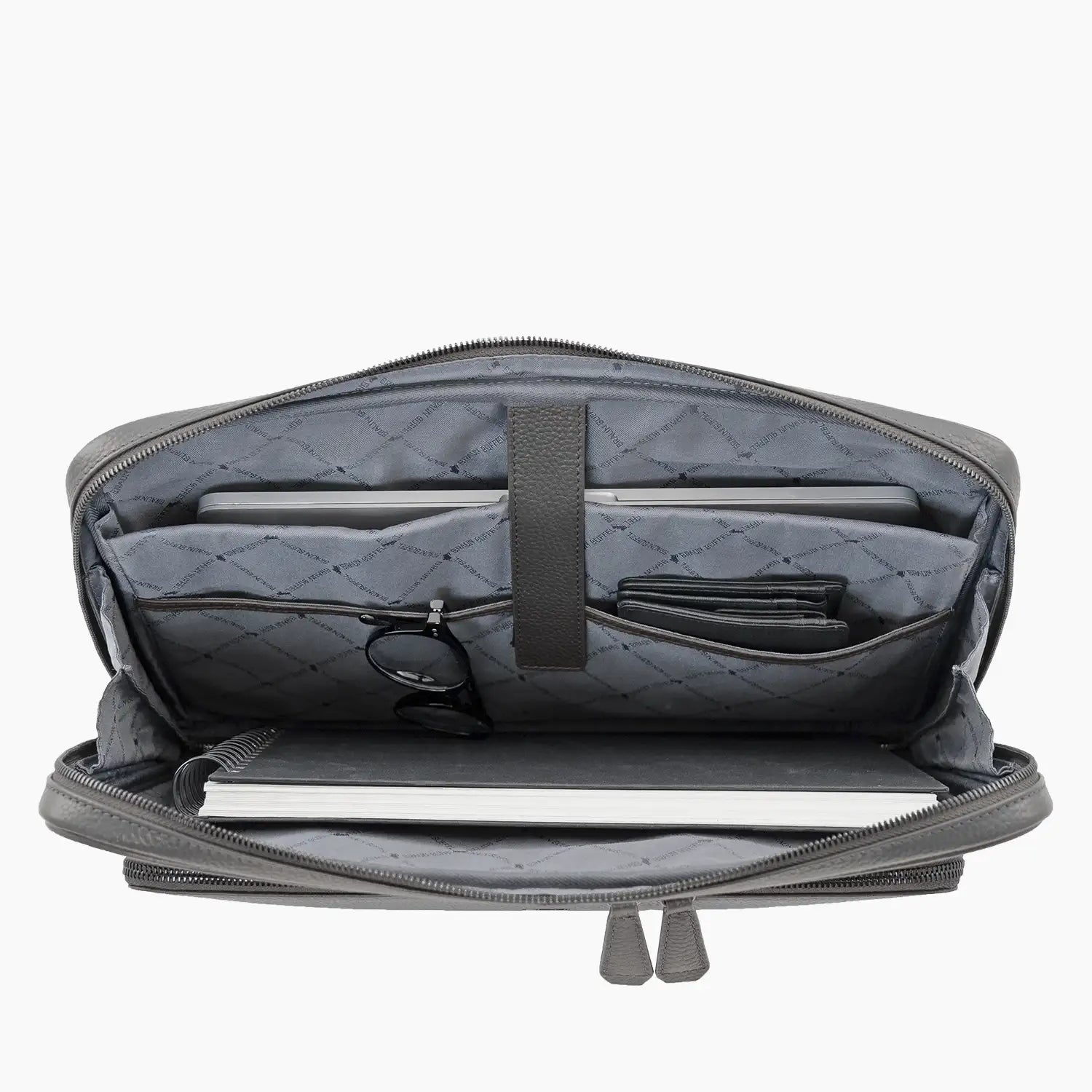 Innenansicht THEO Meeting Mappe dark grey