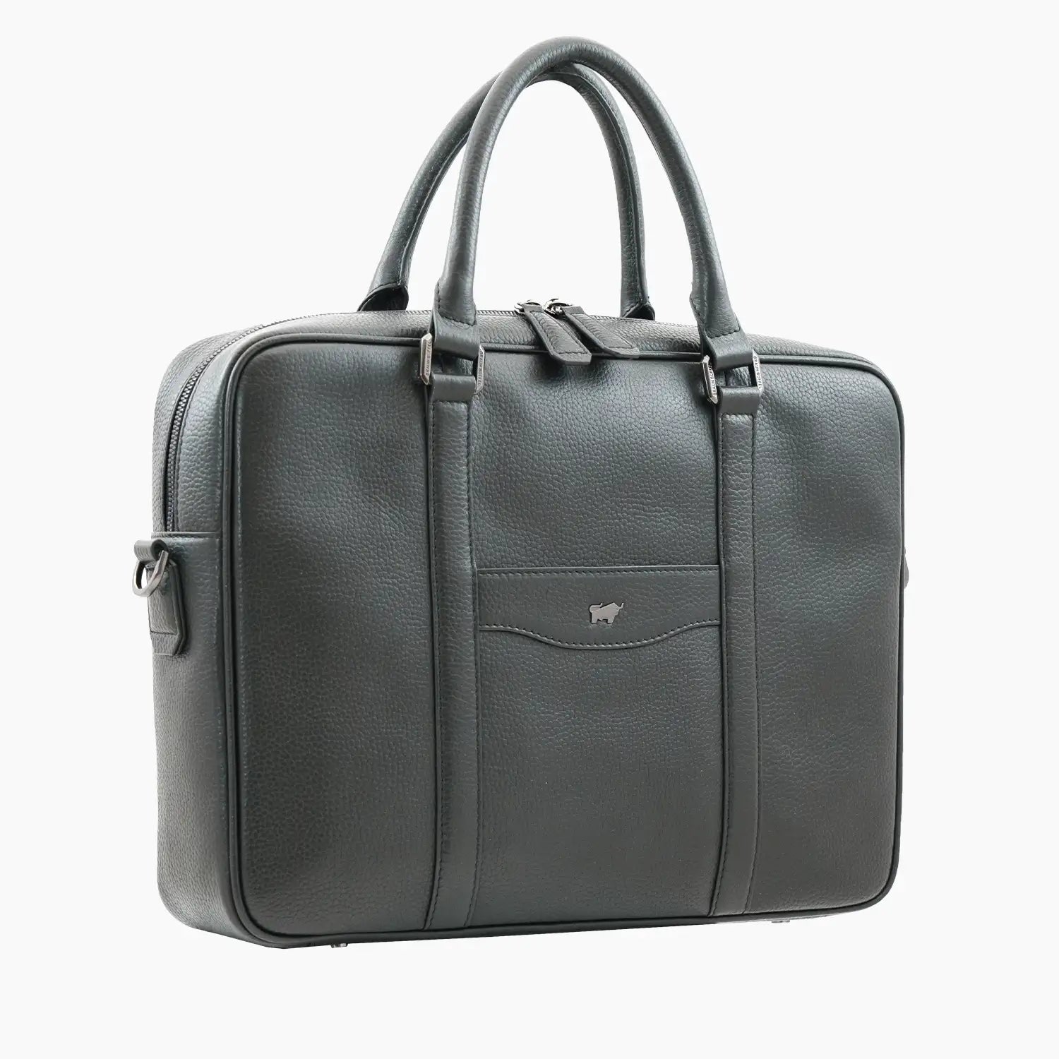 Schrägansicht THEO Businesstasche M dark grey