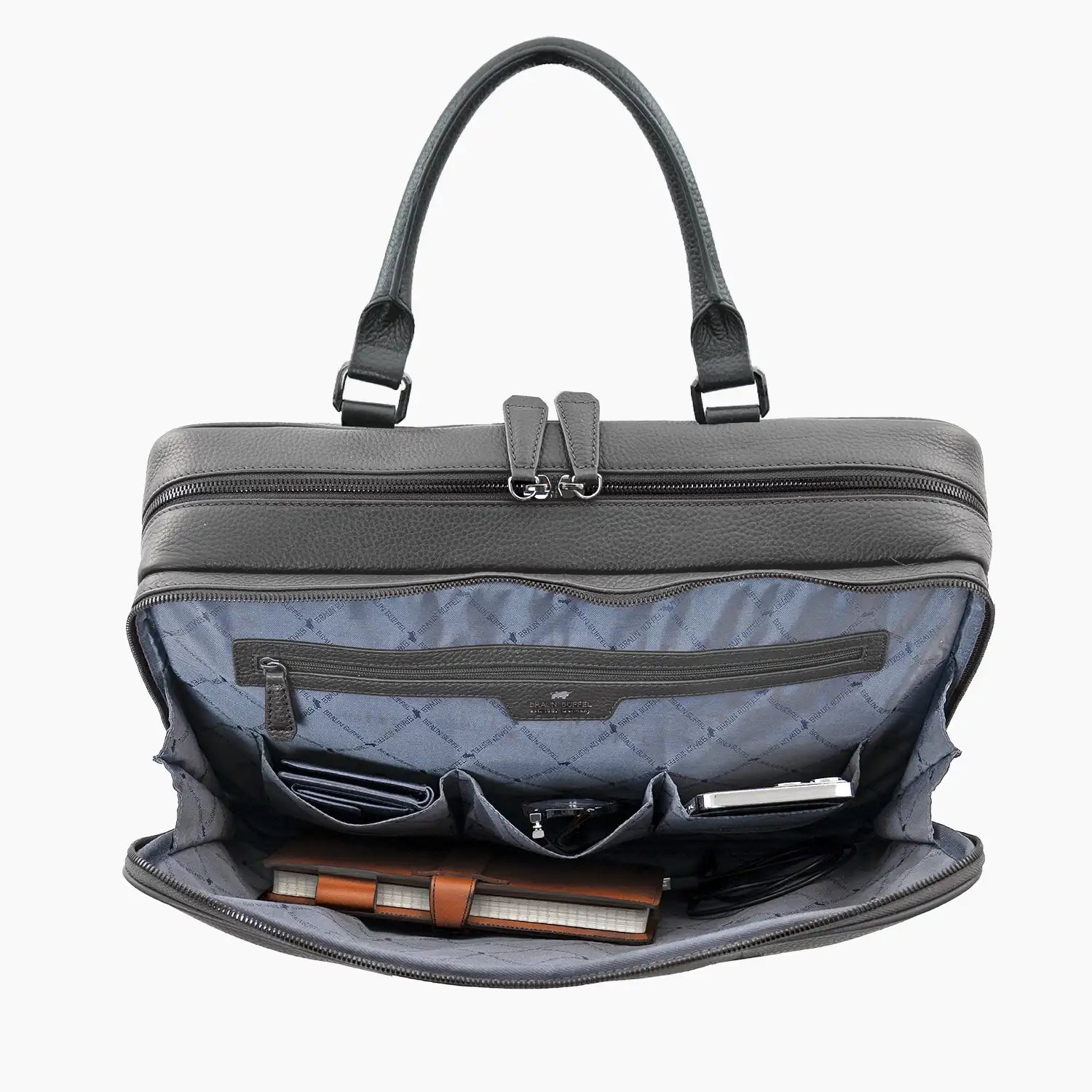 Innenansicht THEO Businesstasche L dark grey