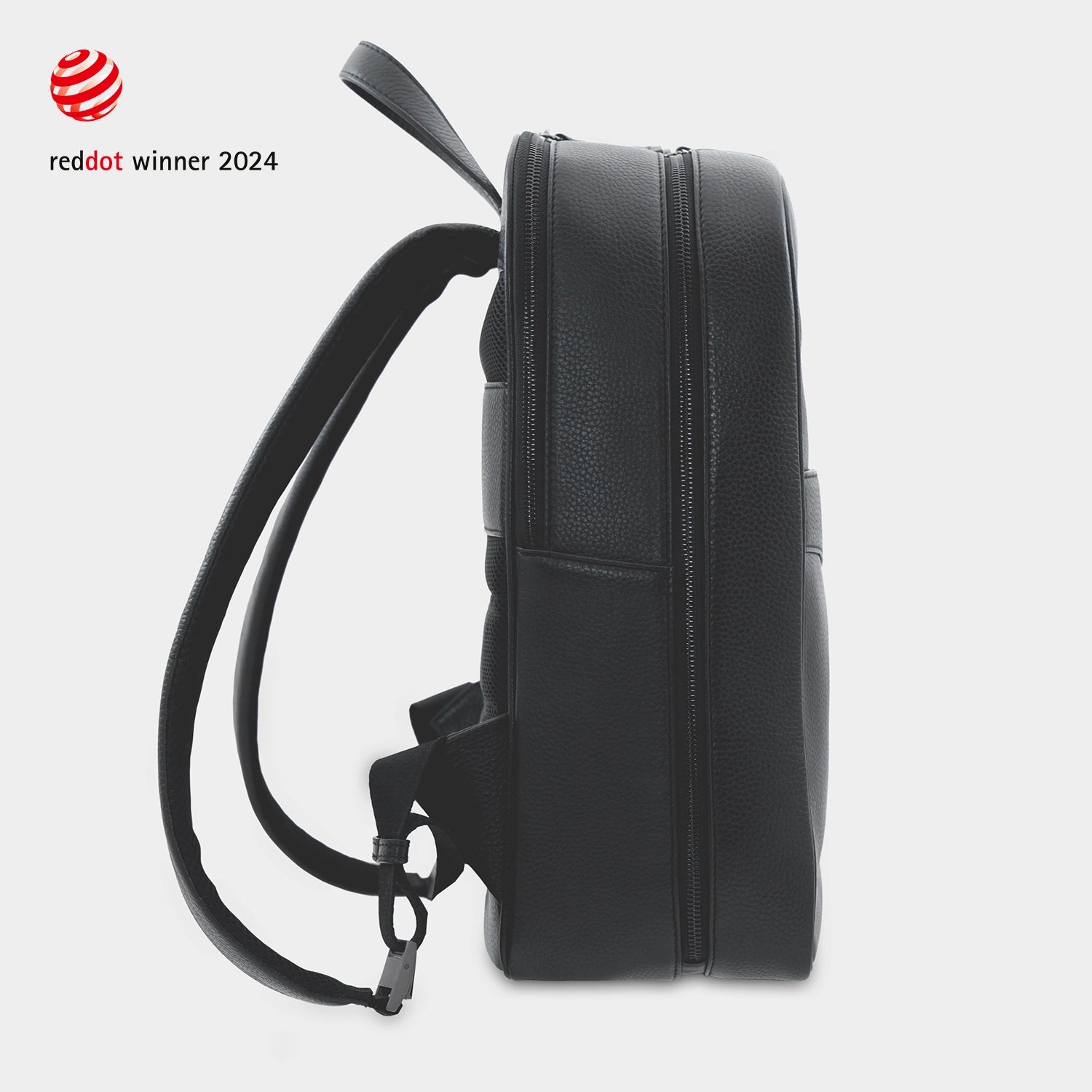 Seitenansicht THEO Rucksack schwarz