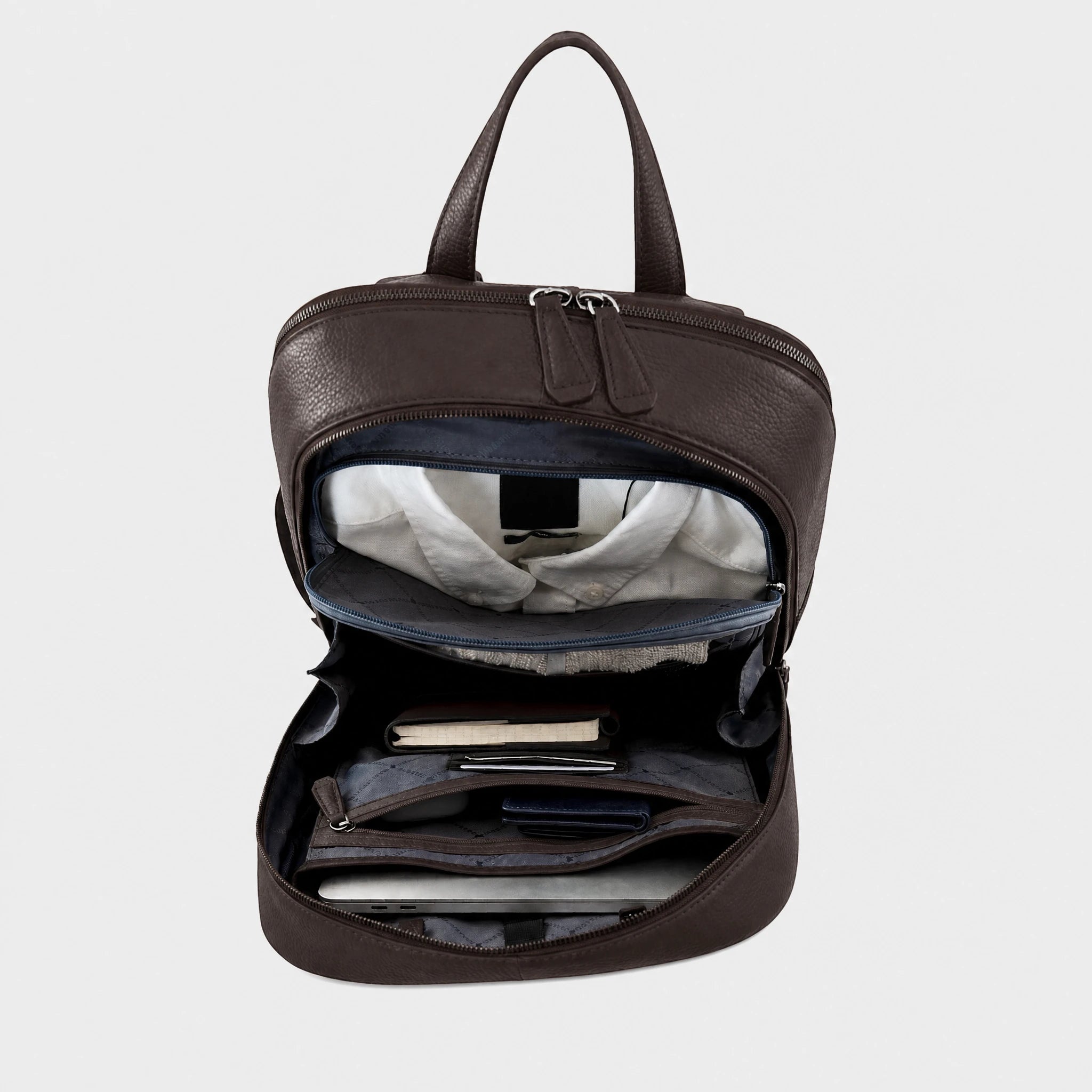 Innenansicht THEO Rucksack braun