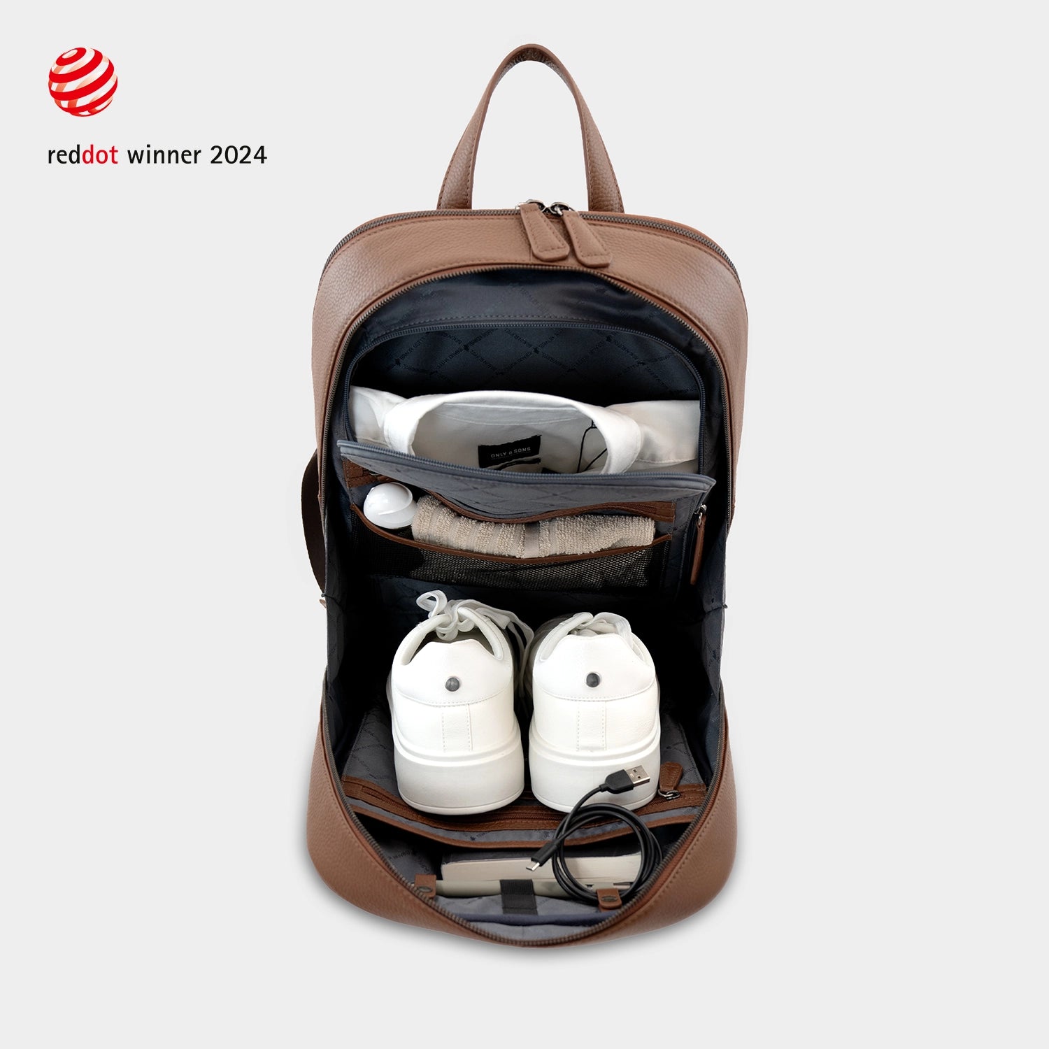 Innenansicht THEO Rucksack nut