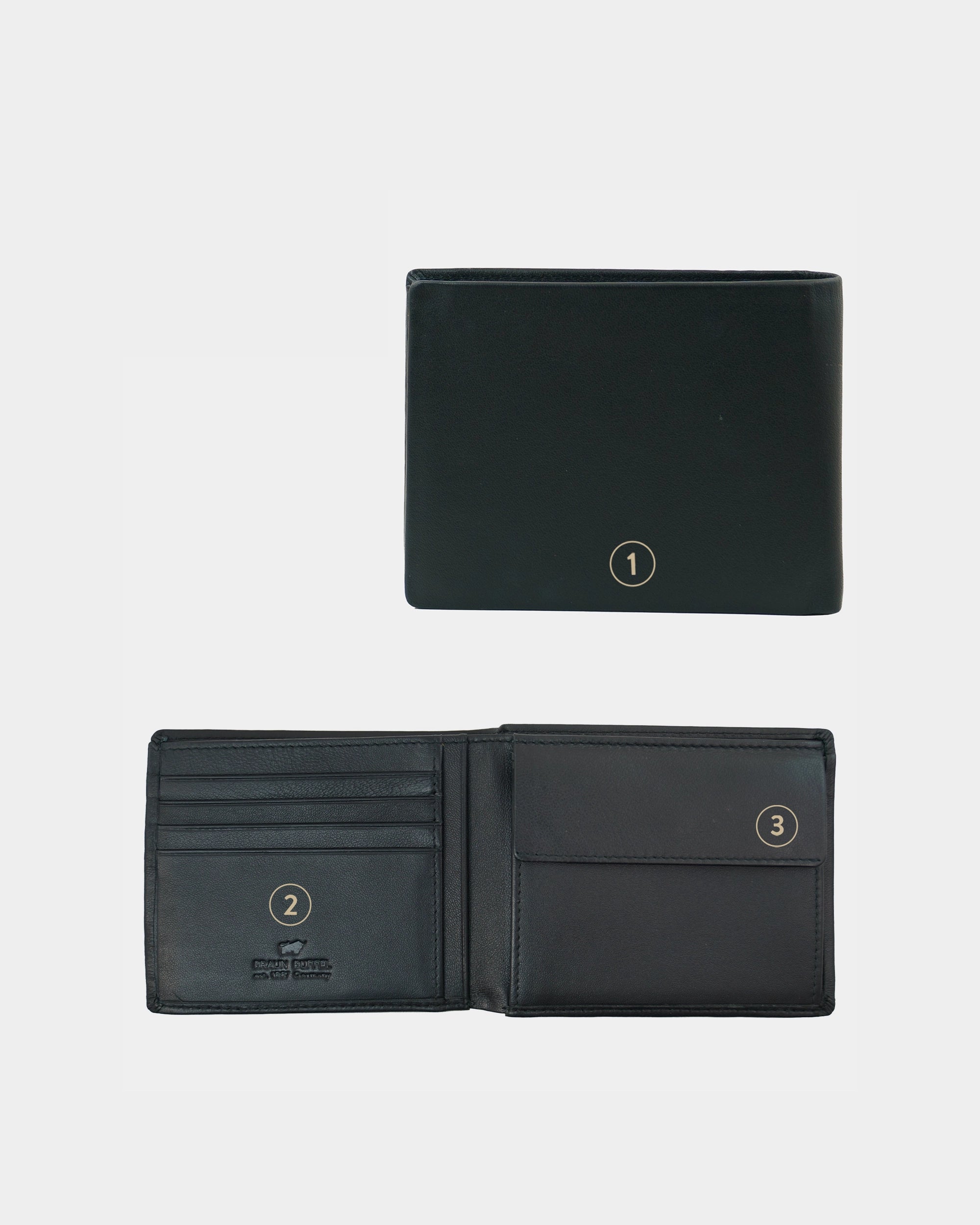 Personalisierungsbild HANNES RFID Geldbörse 4+4CS schwarz