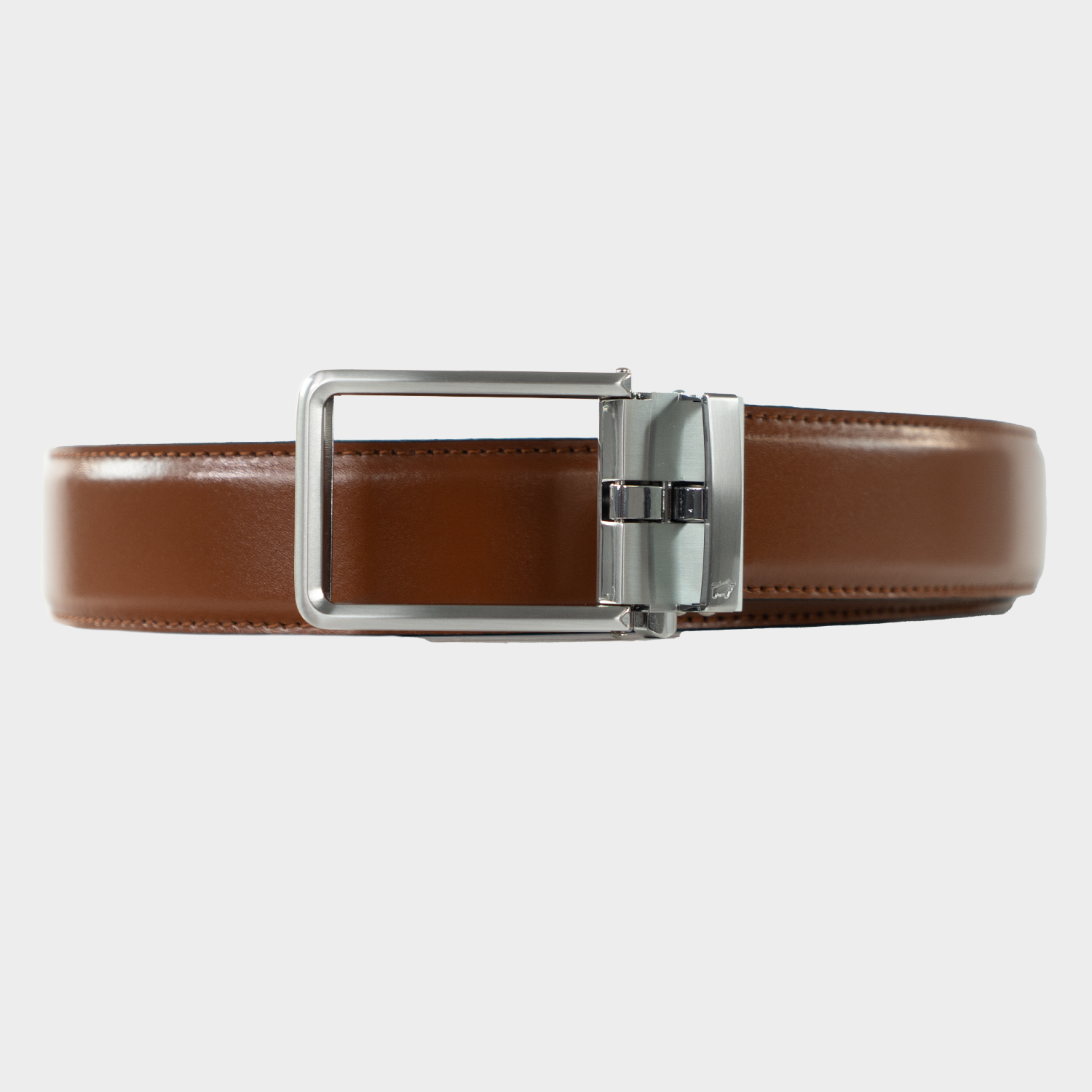 Frontansicht Gürtel Hans 115 cm cognac