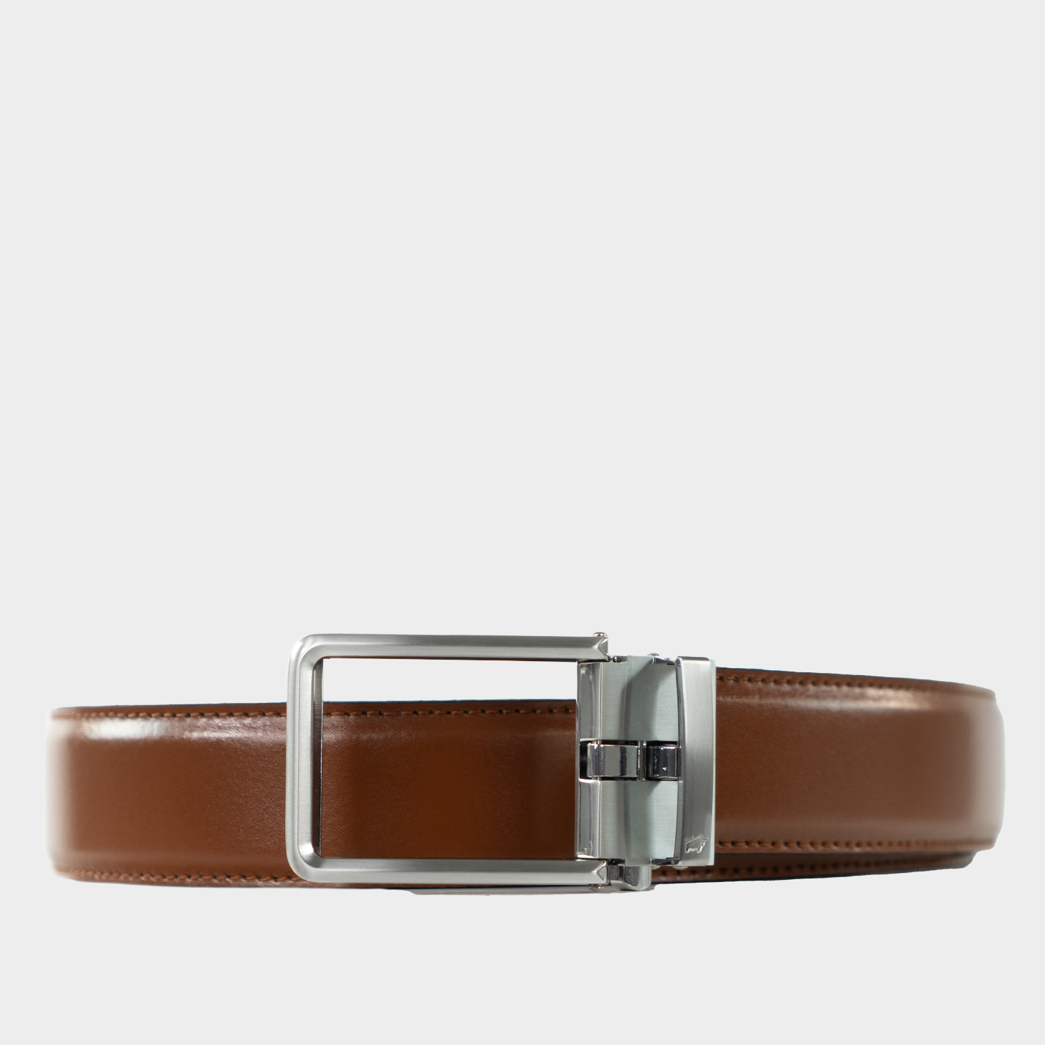 Frontansicht Gürtel Hans 115 cm cognac