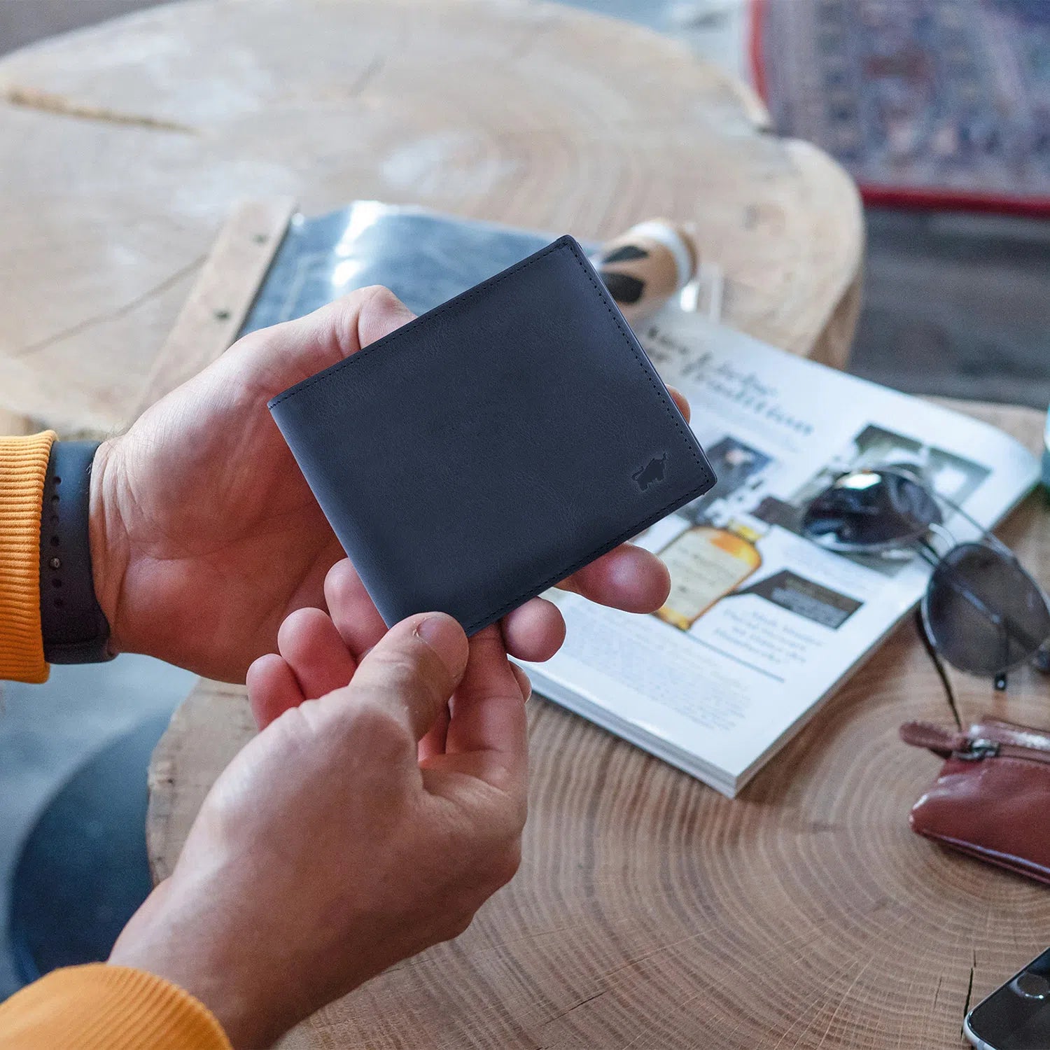 Keyfeature-1 AREZZO RFID Geldbörse 12CS braun