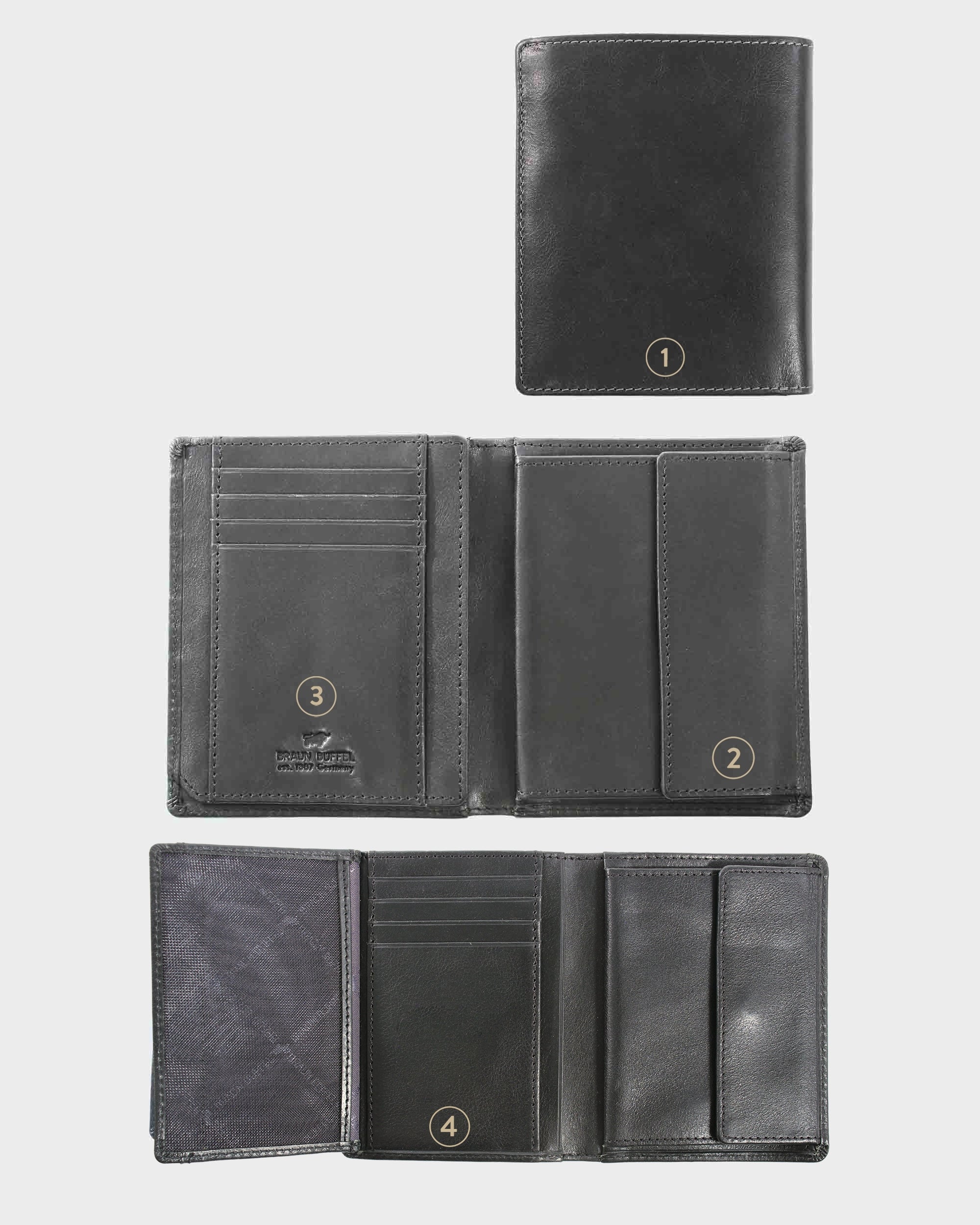 Personalisierung AREZZO RFID Geldbörse H 8CS schwarz