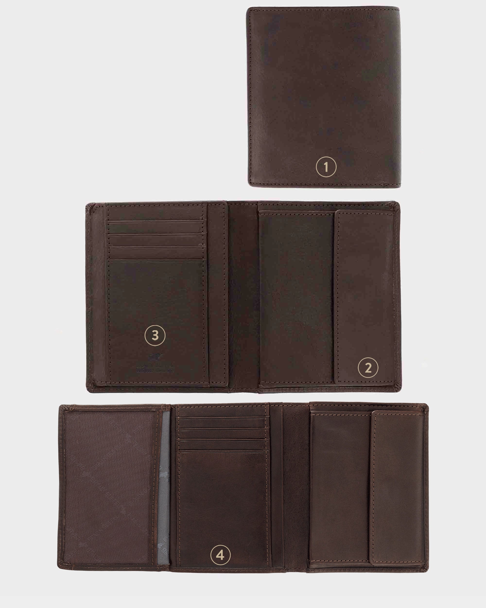 Personalisierung AREZZO RFID Geldbörse H 8CS braun