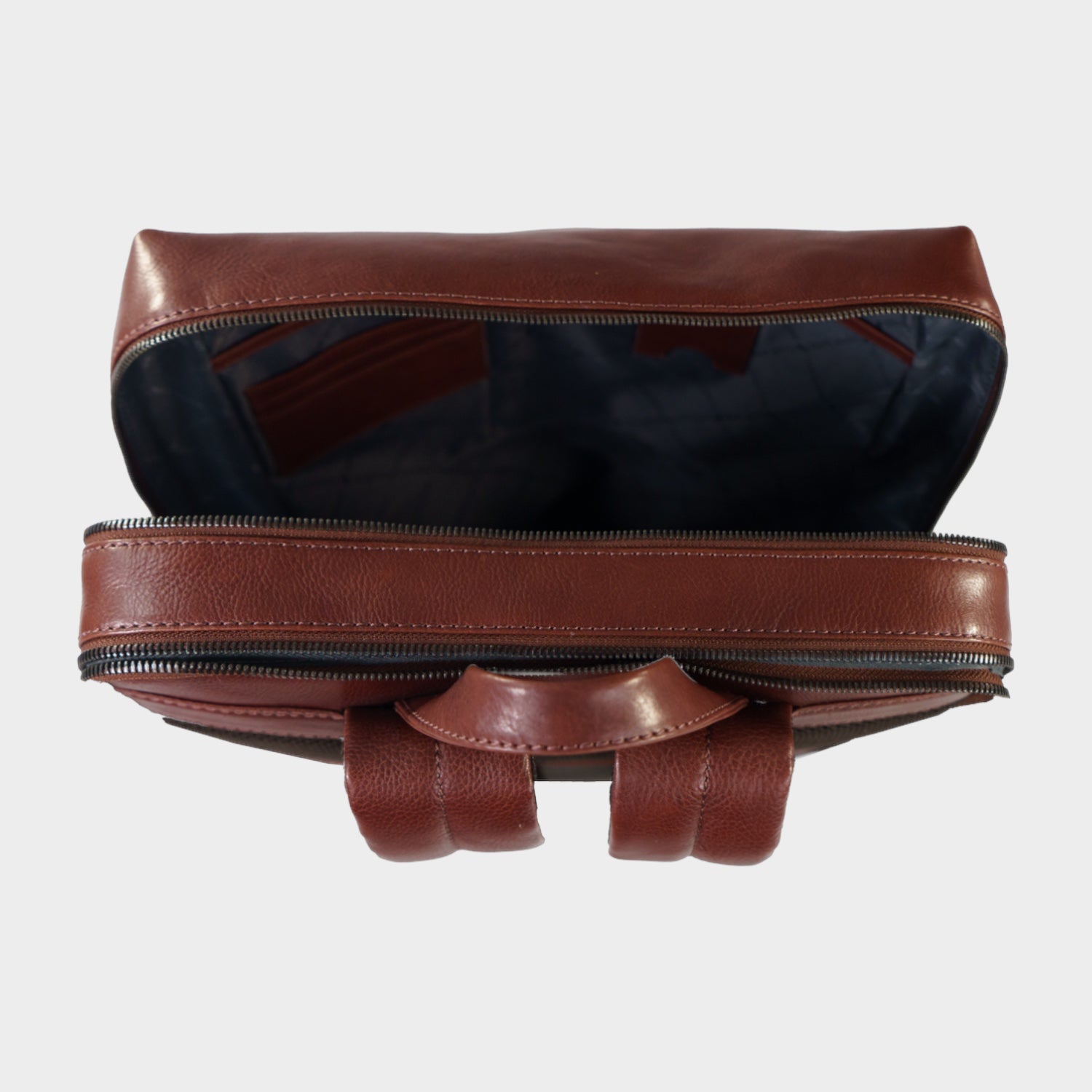 Innenansicht AREZZO Rucksack tabak