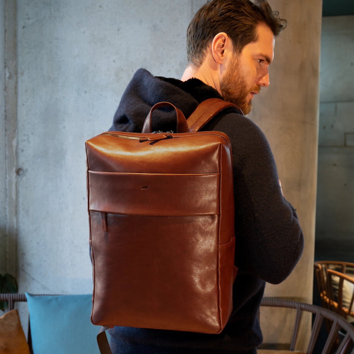 Keyfeature AREZZO Rucksack tabak