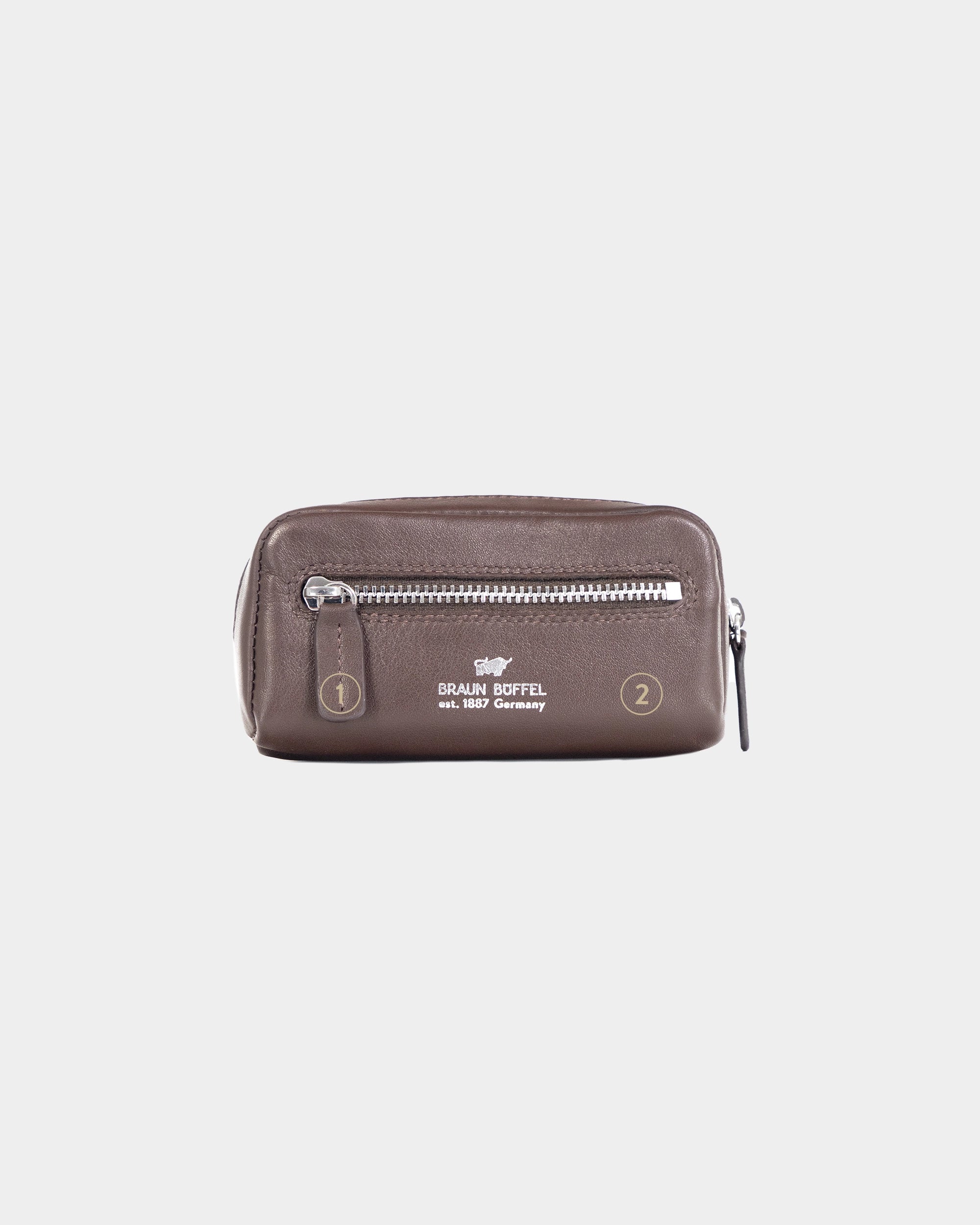 Personalisierung GOLF Schlüsseletui M Zip braun
