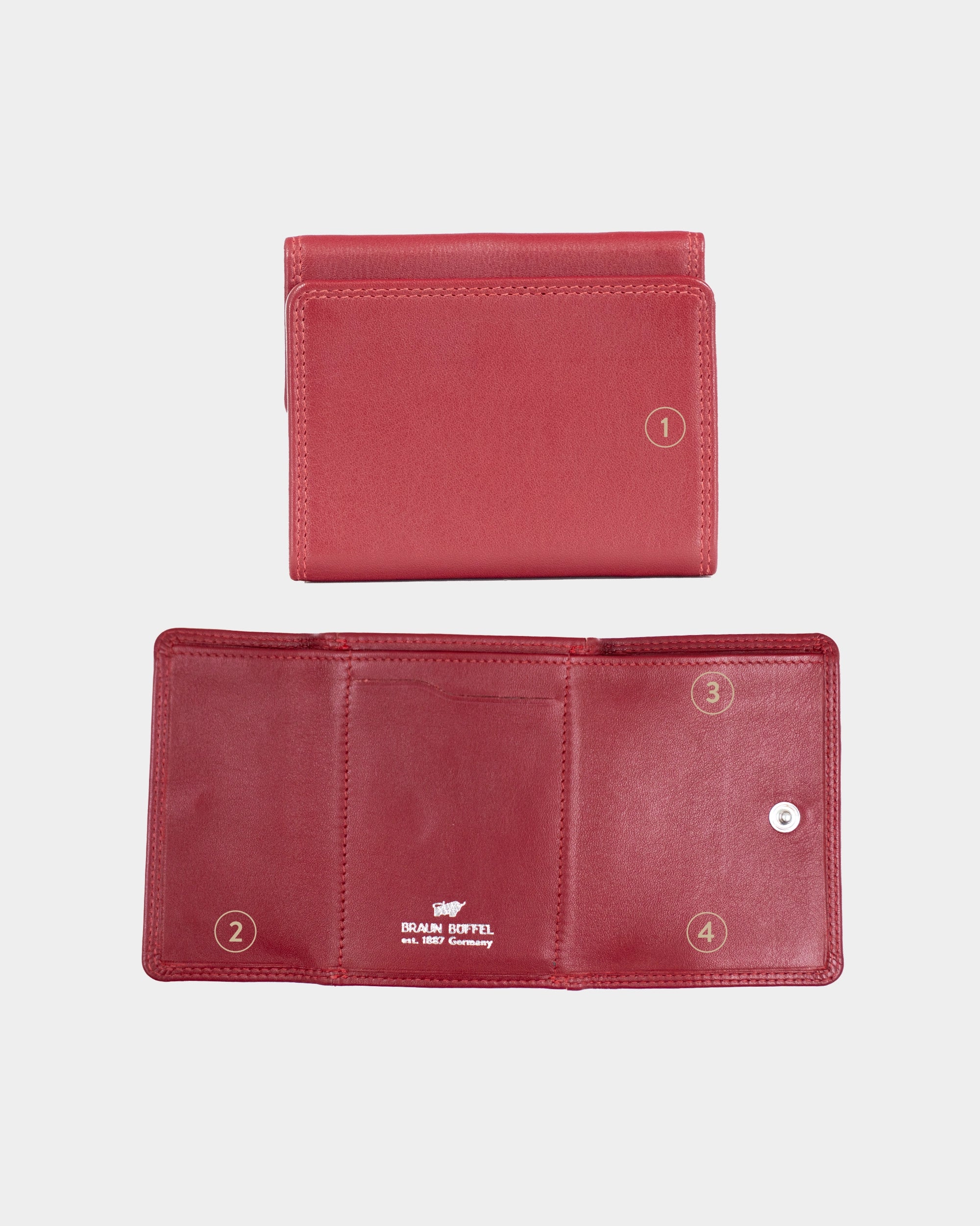 Personalisierung GOLF RFID Geldbörse 2CS rot