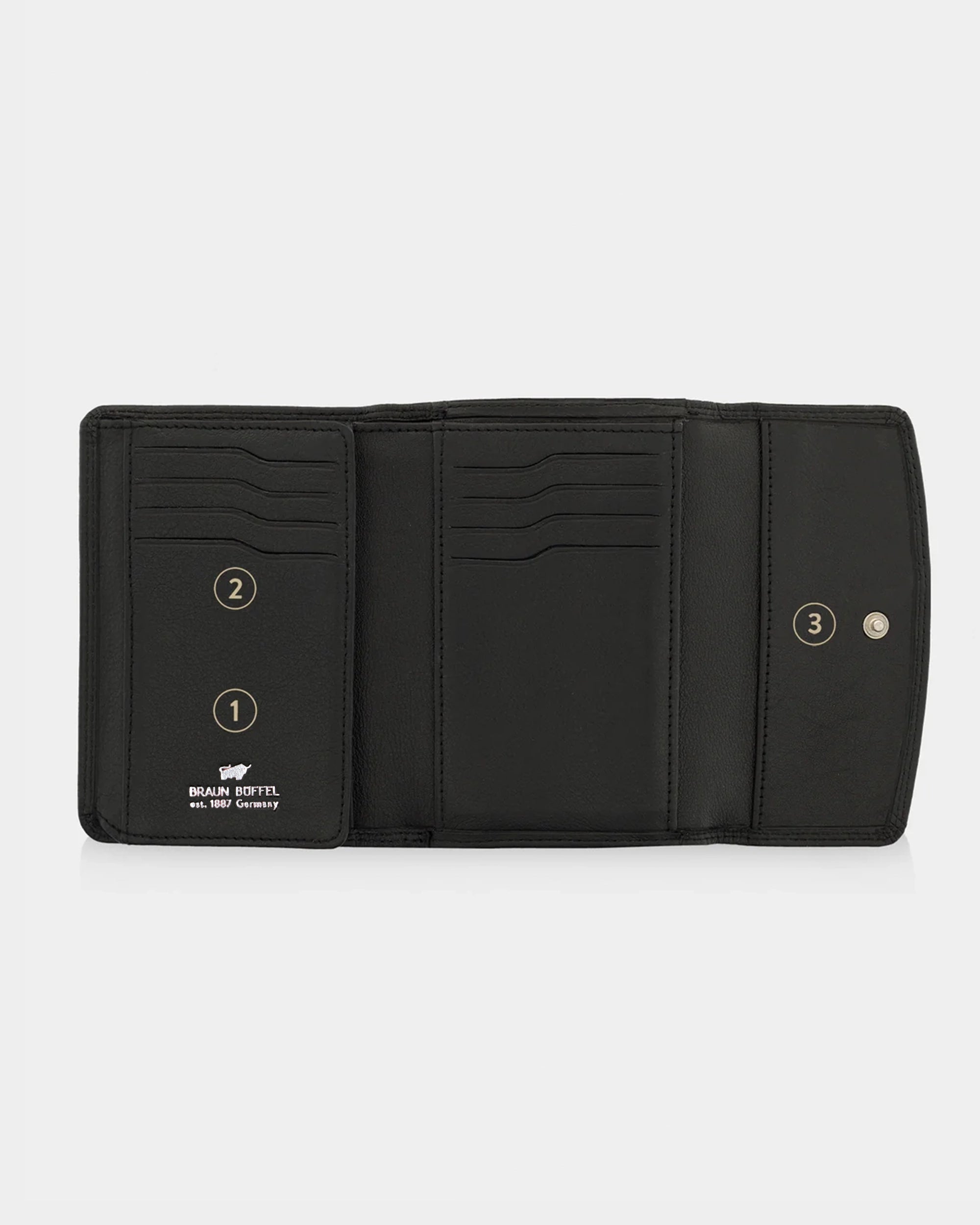 Personalisierung GOLF RFID Bügelbörse 8CS schwarz