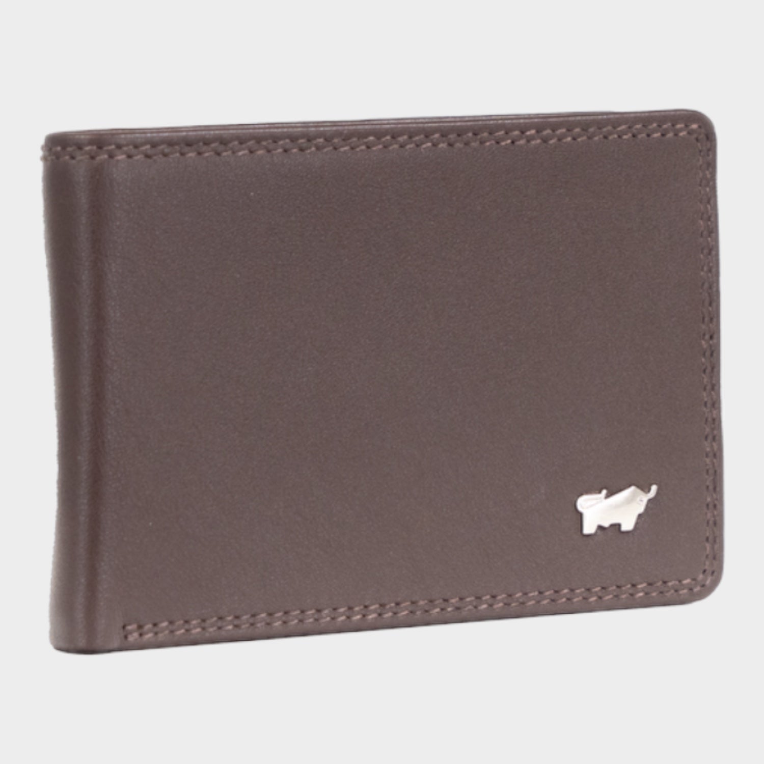 Schrägansicht GOLF RFID Geldbörse 4CS braun