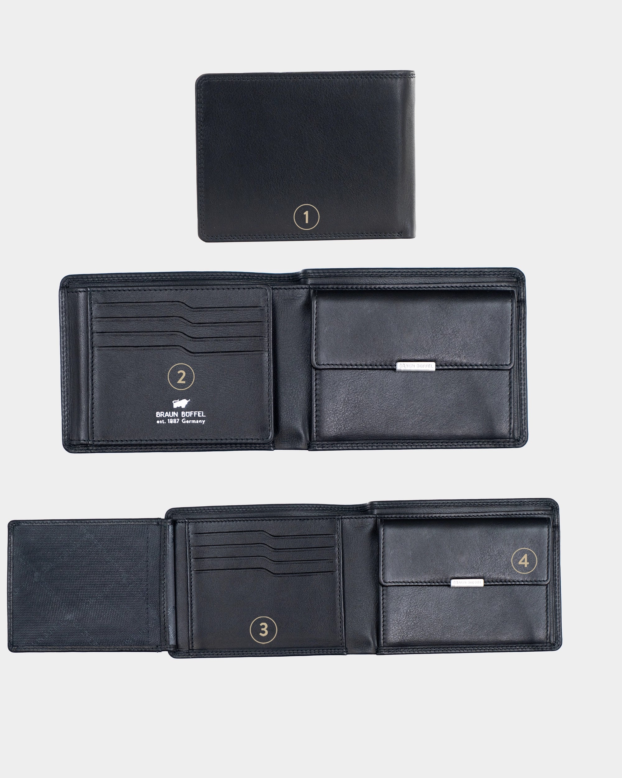 Personalisierung GOLF RFID Geldbörse 8CS schwarz