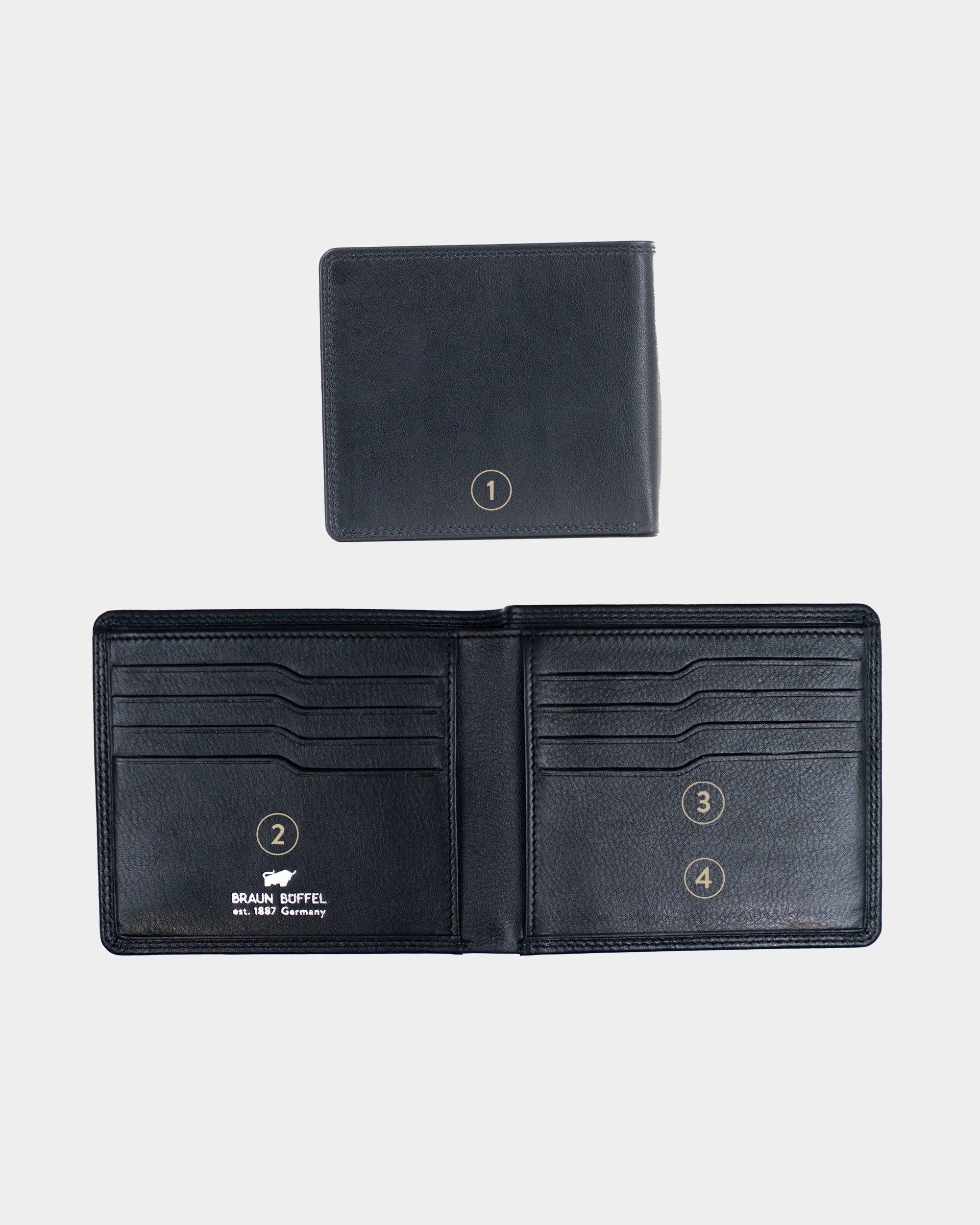 Personalisierung GOLF RFID Kartenbörse 8CS schwarz