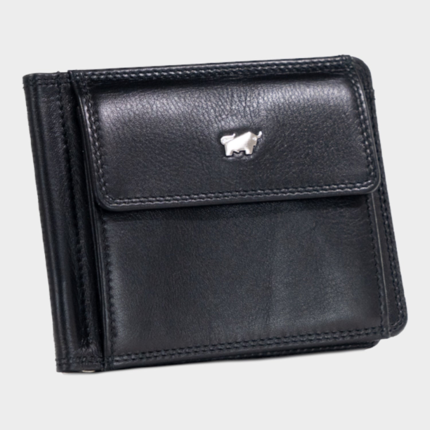 Schrägansicht GOLF RFID Dollarclip 6CS schwarz