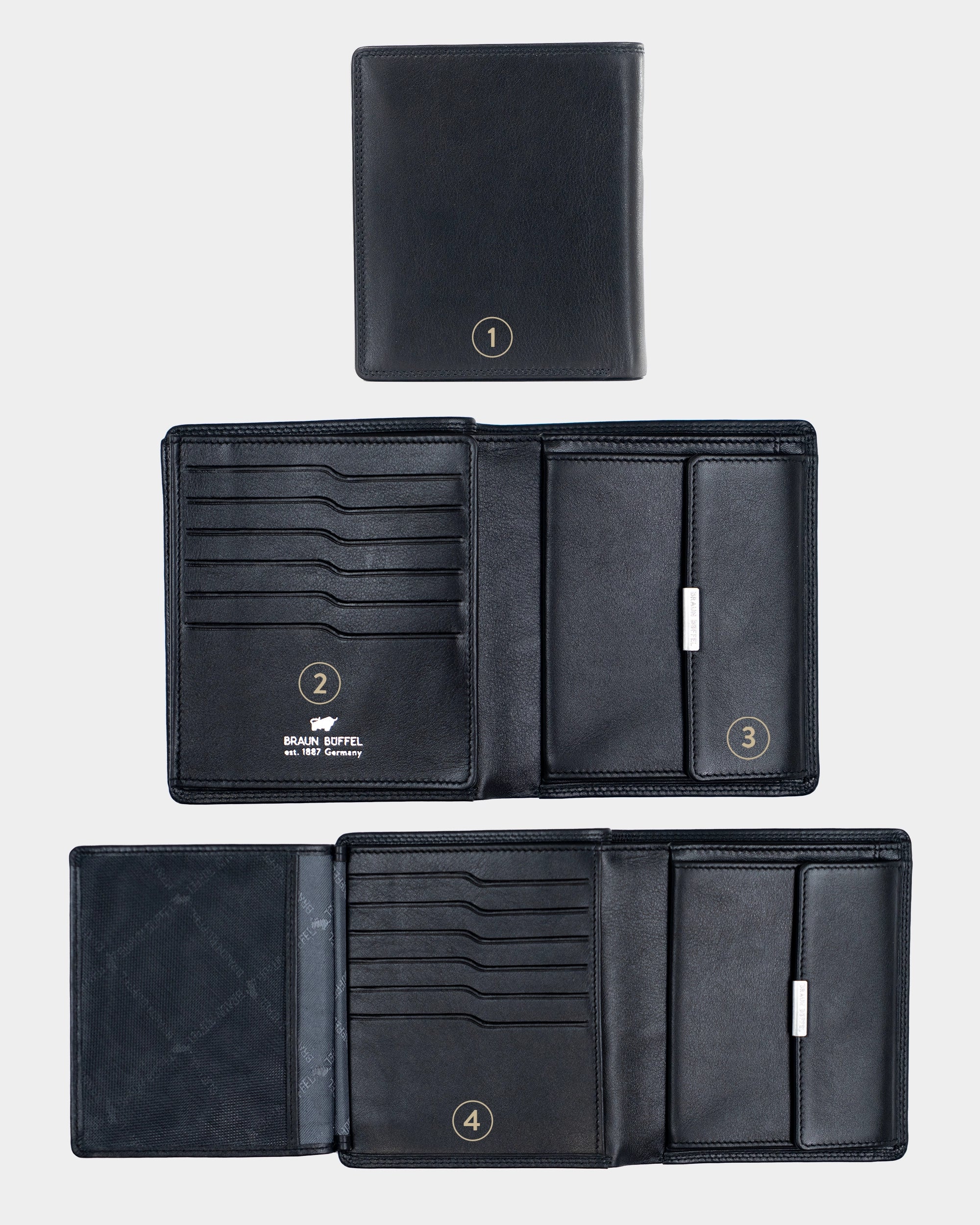 Personalisierung GOLF RFID Geldbörse H 12CS schwarz