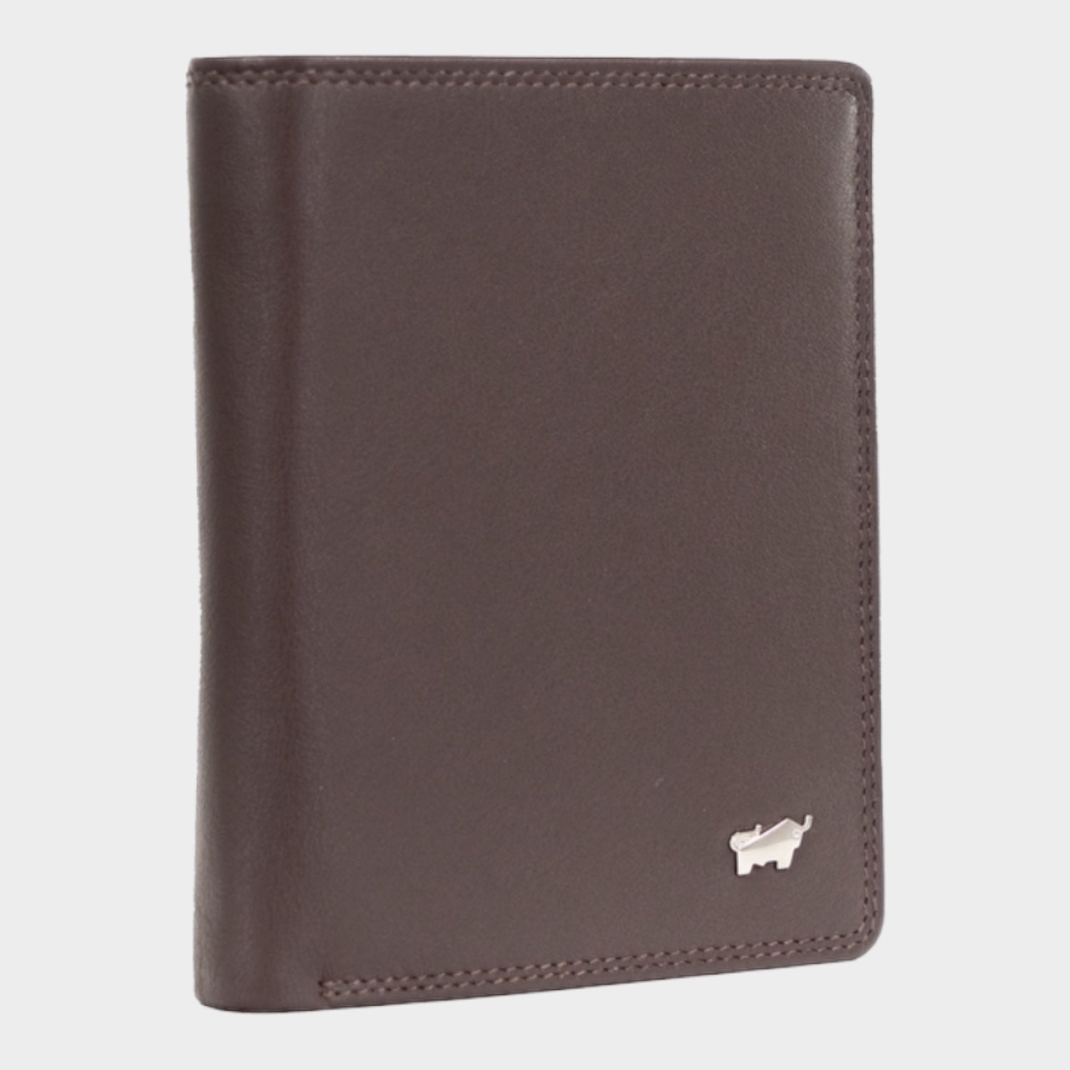 Schrägansicht GOLF RFID Geldbörse H 7CS + Loop braun
