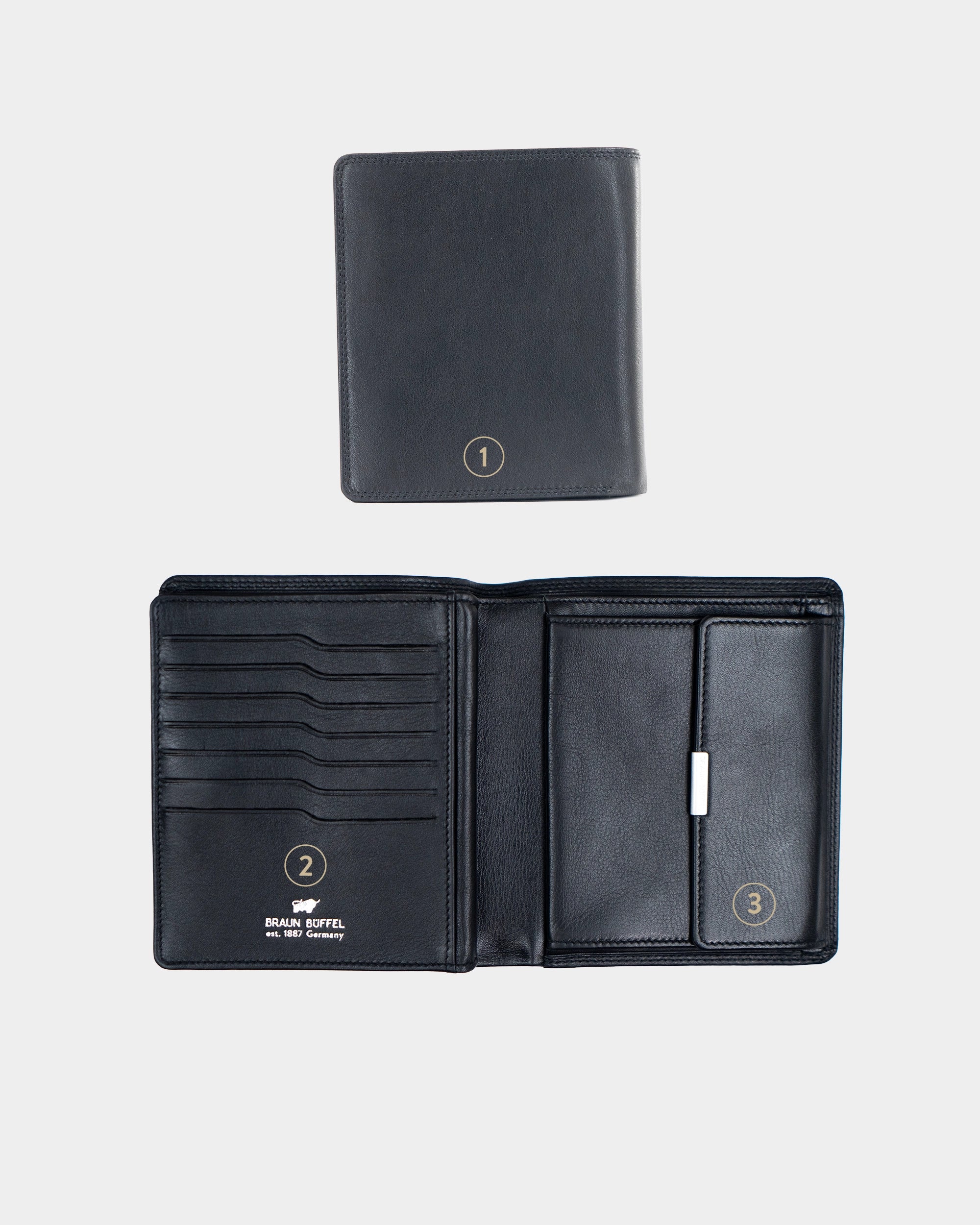 Personalisierung GOLF RFID Geldbörse H 14CS schwarz
