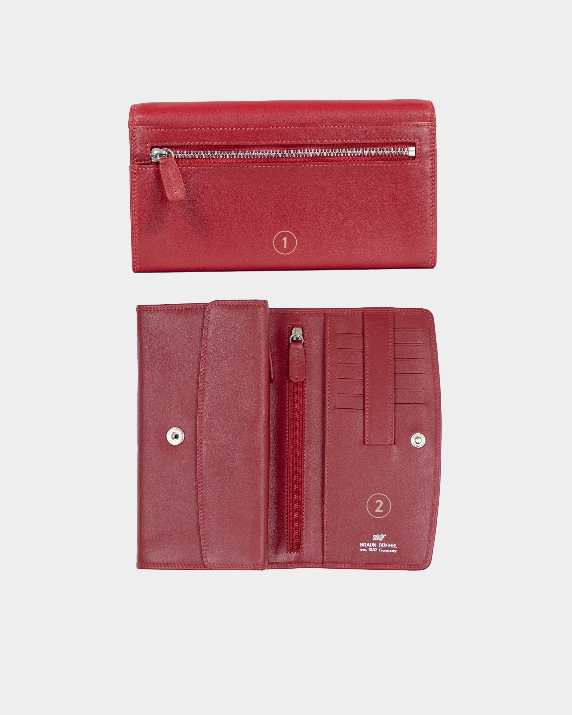 Personalisierung GOLF RFID Geldbörse L 9CS rot
