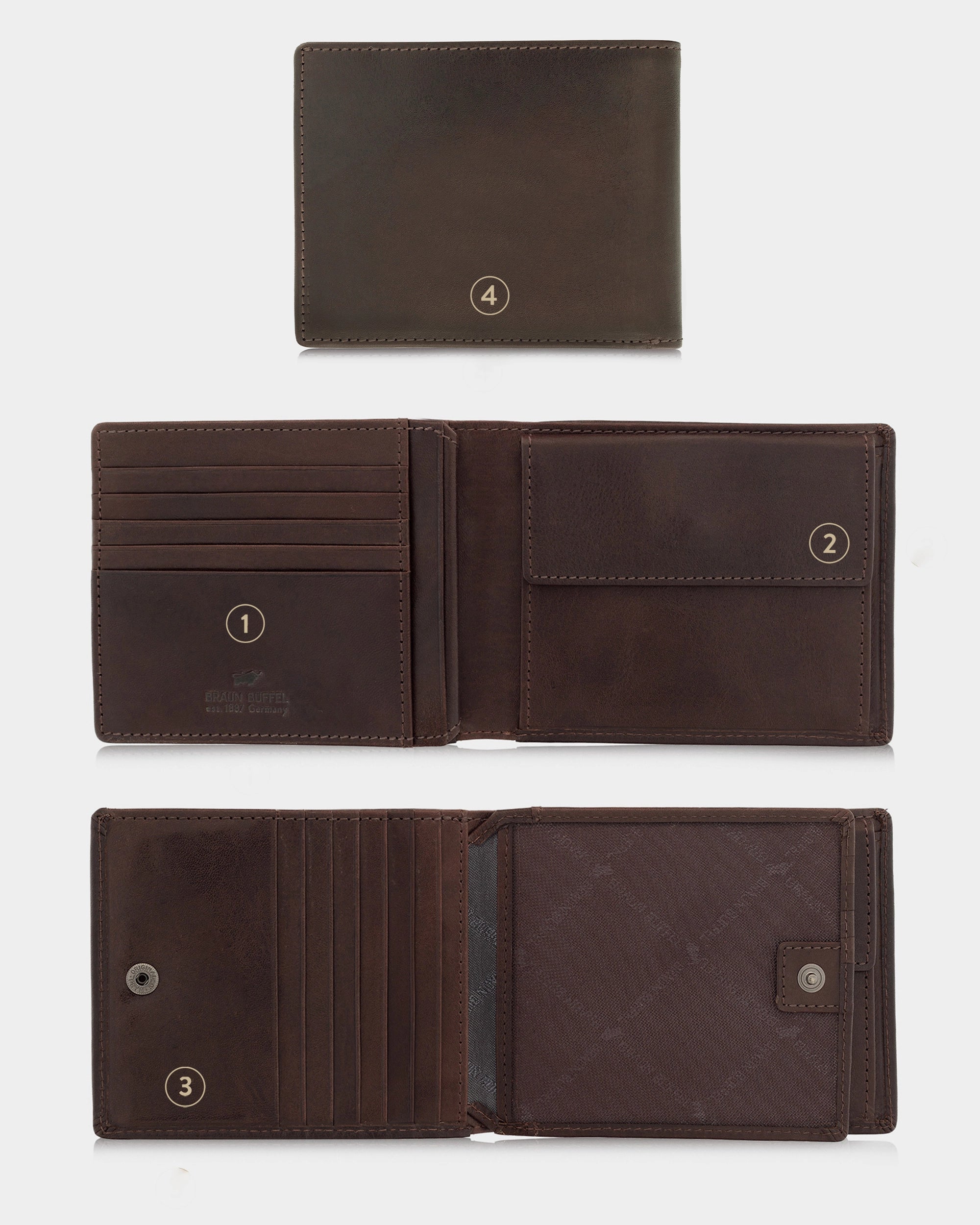 Personalisierungsbild AREZZO RFID Geldbörse 12CS braun